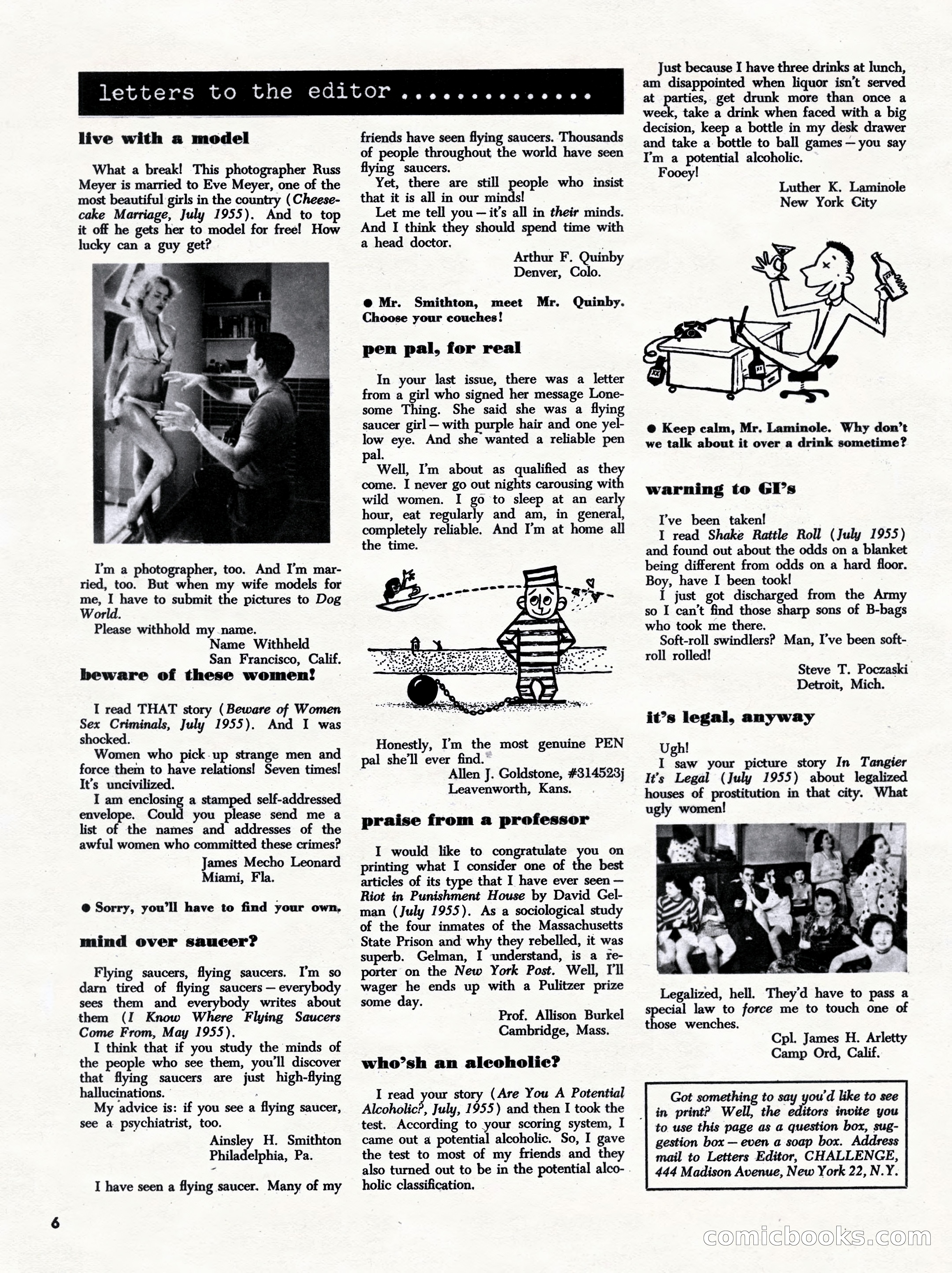 Challenge For Men, September 1955 — page 6 of 84