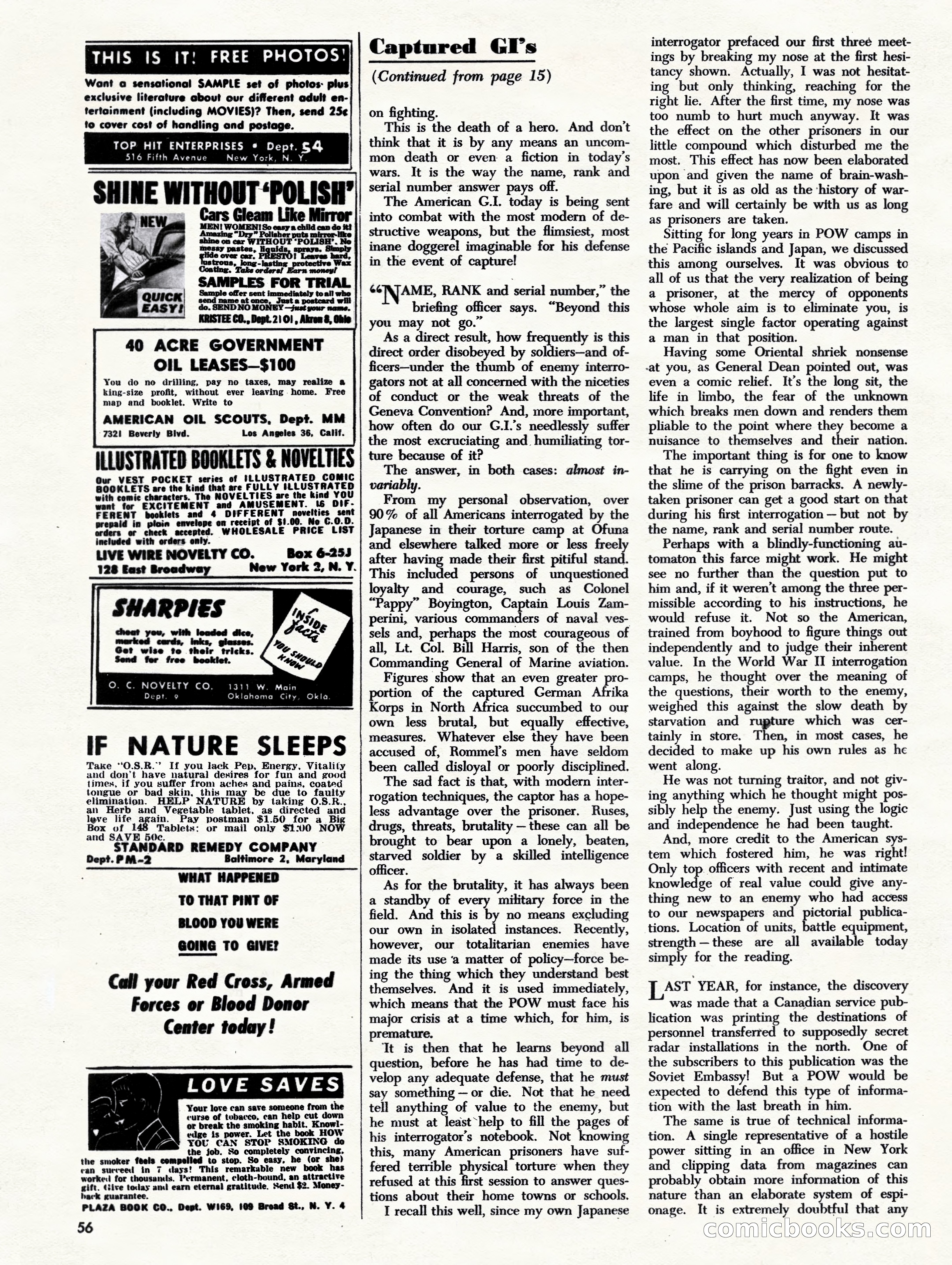 Challenge For Men, September 1955 — page 56 of 84
