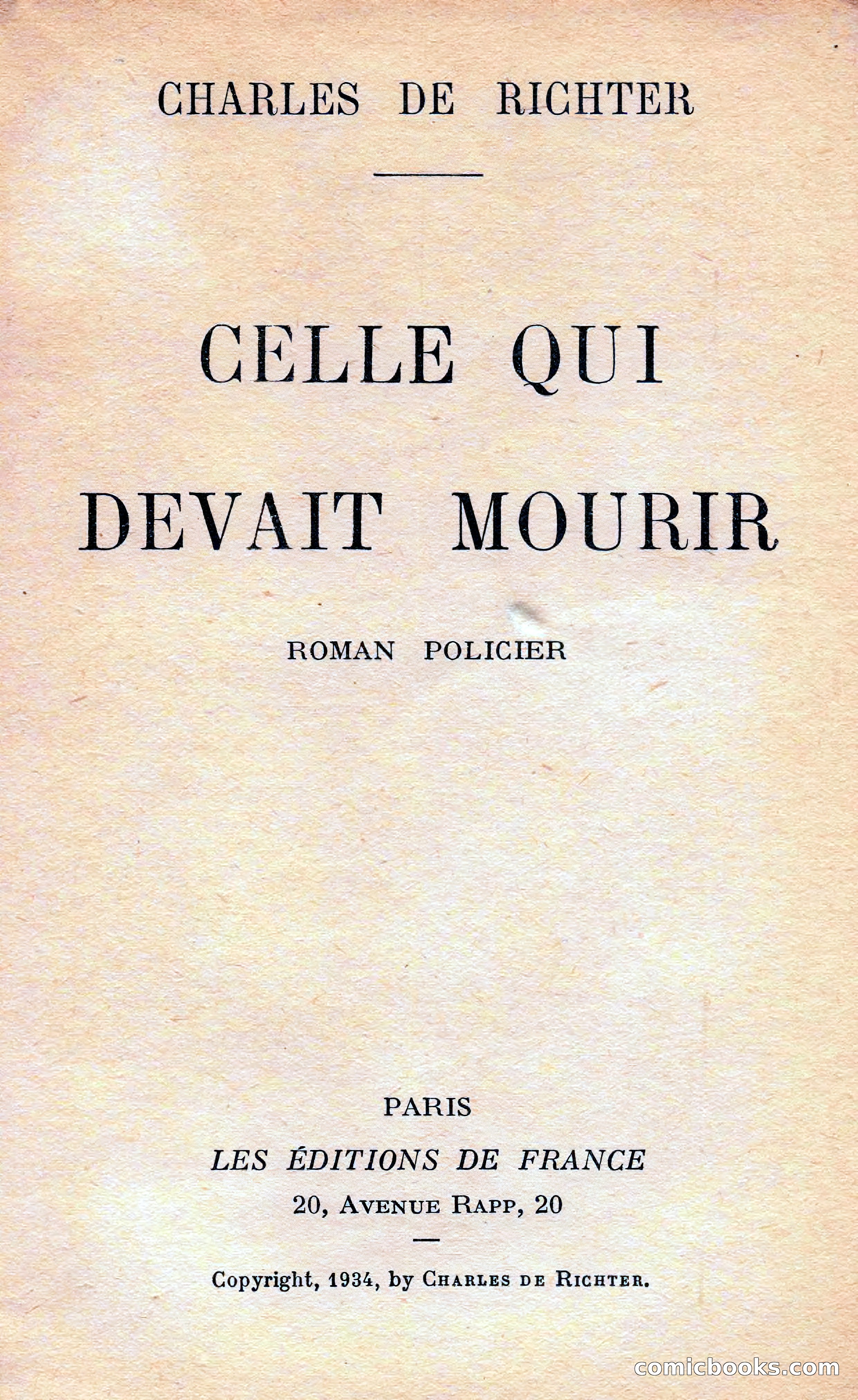 Celle Qui Devait Mourir — page 5 of 314
