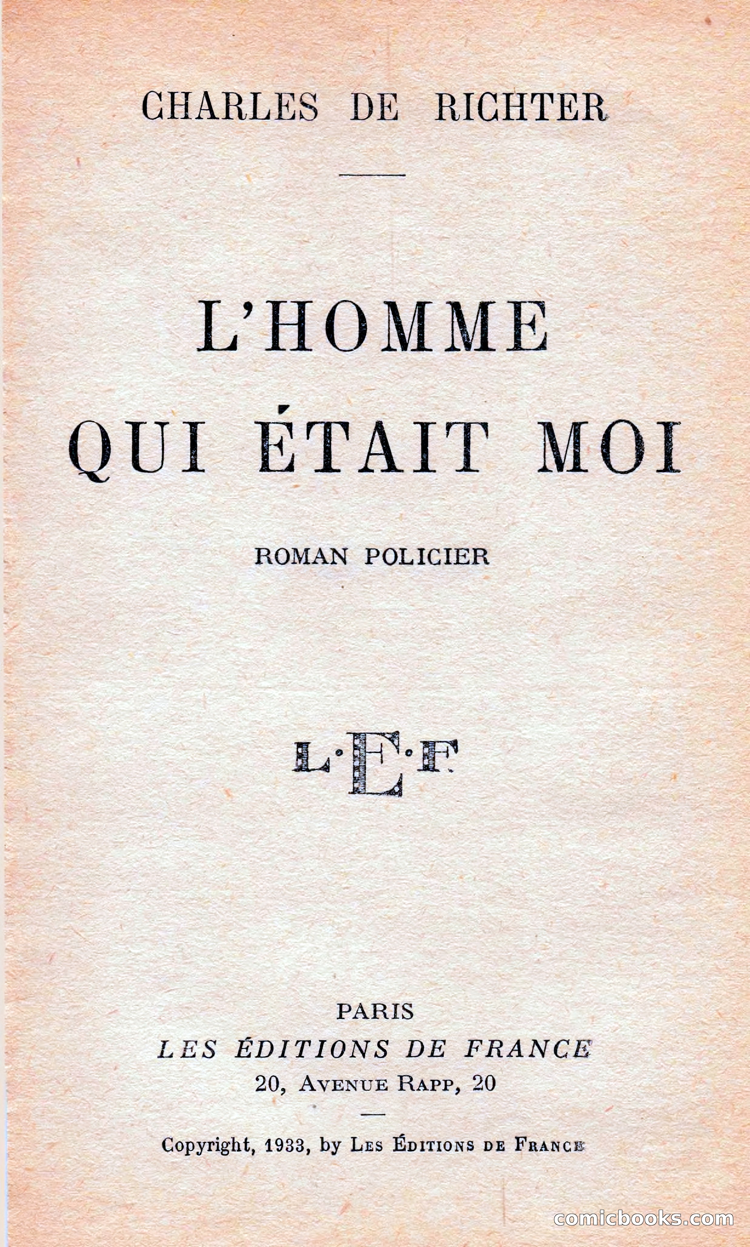L'homme Qui Était Moi — page 5 of 309