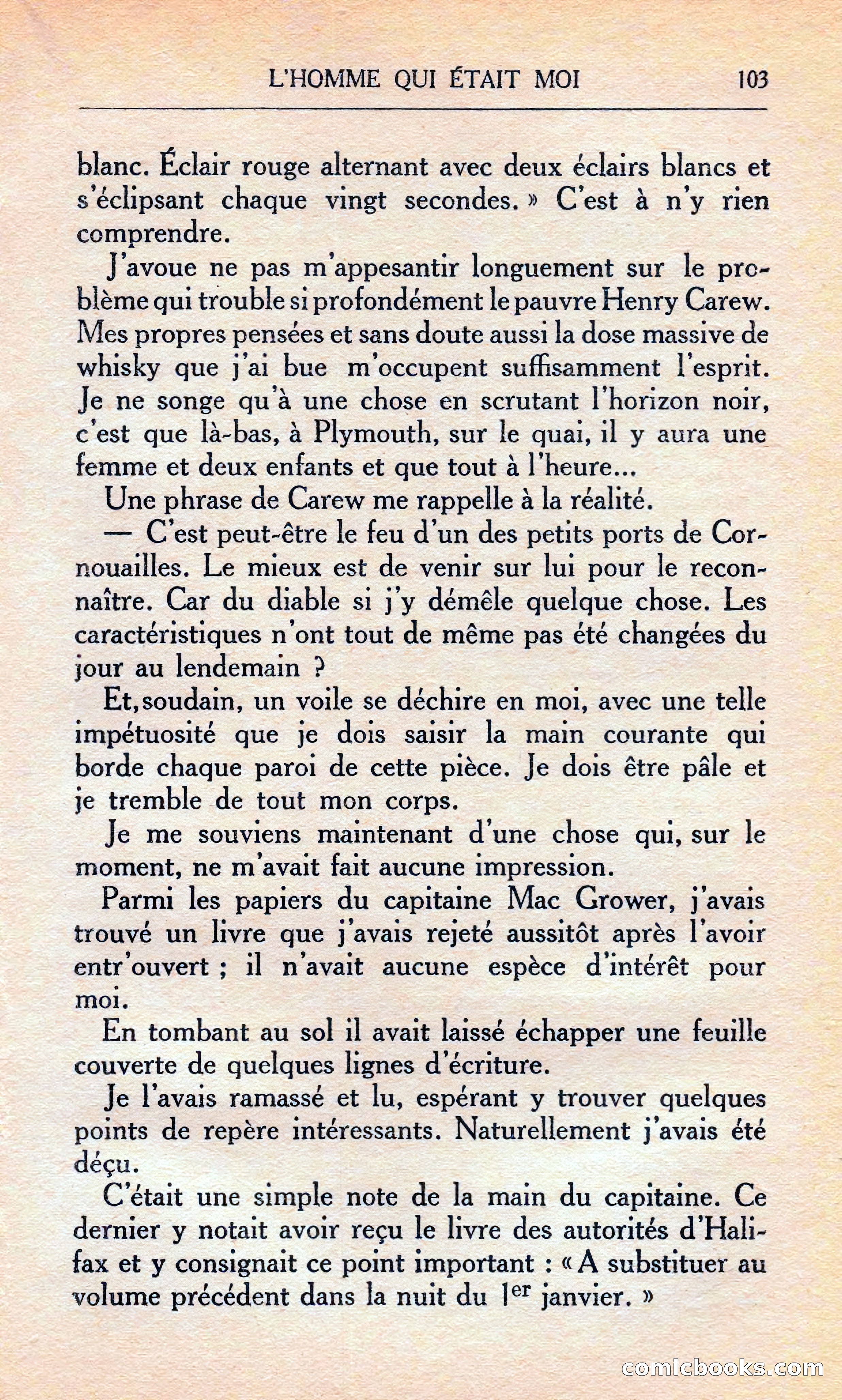 L'homme Qui Était Moi — page 109 of 309