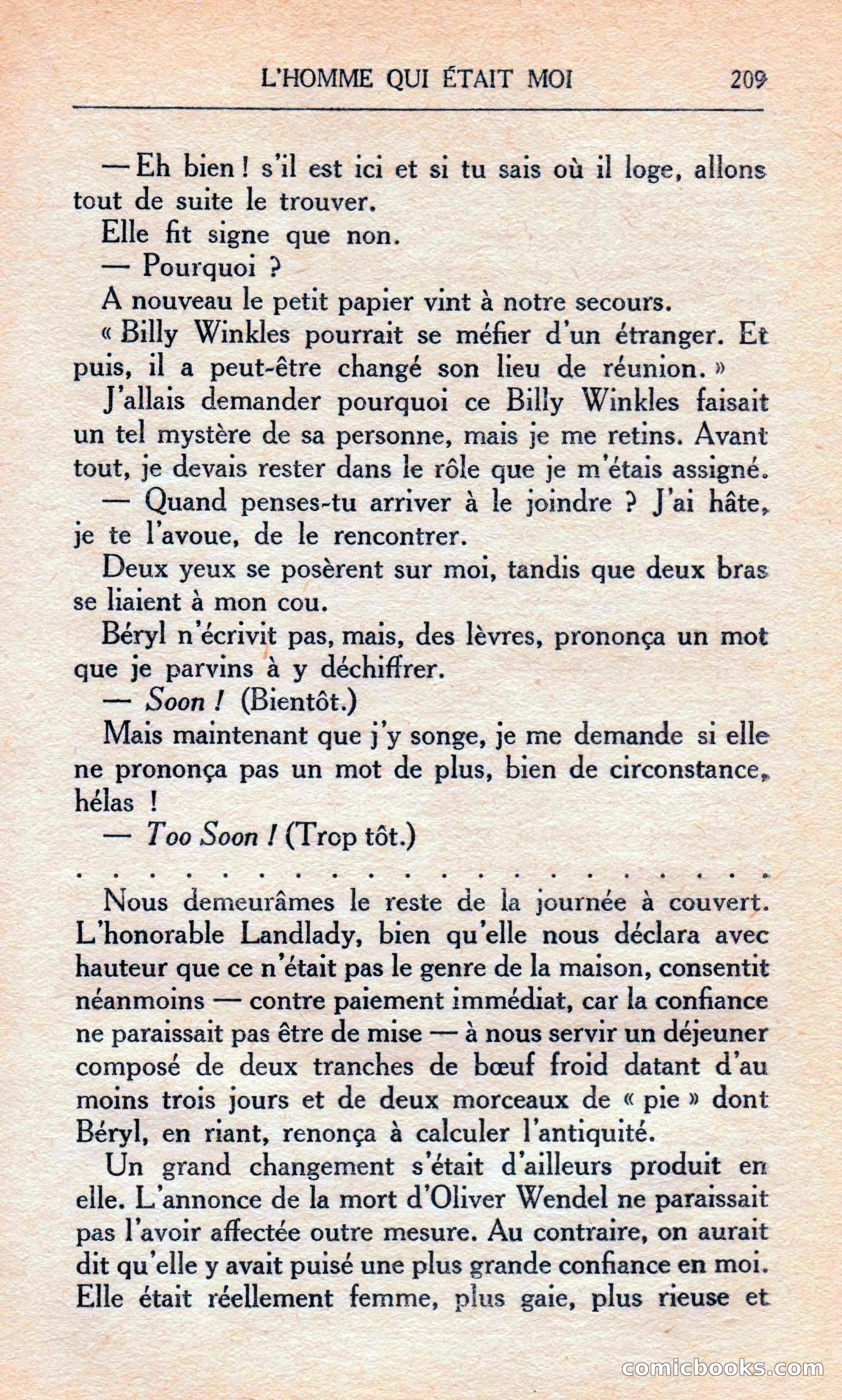 L'homme Qui Était Moi — page 215 of 309