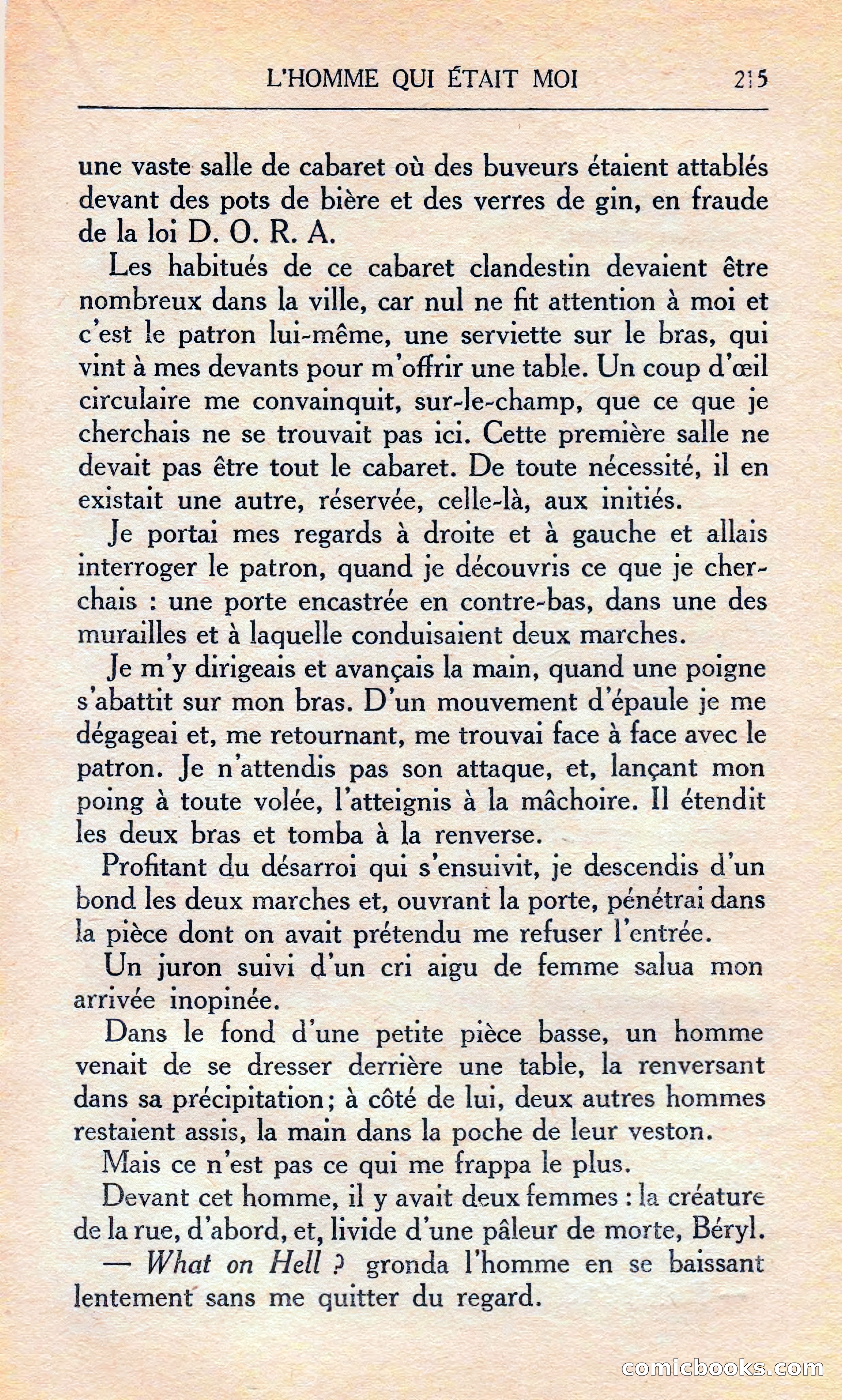 L'homme Qui Était Moi — page 221 of 309