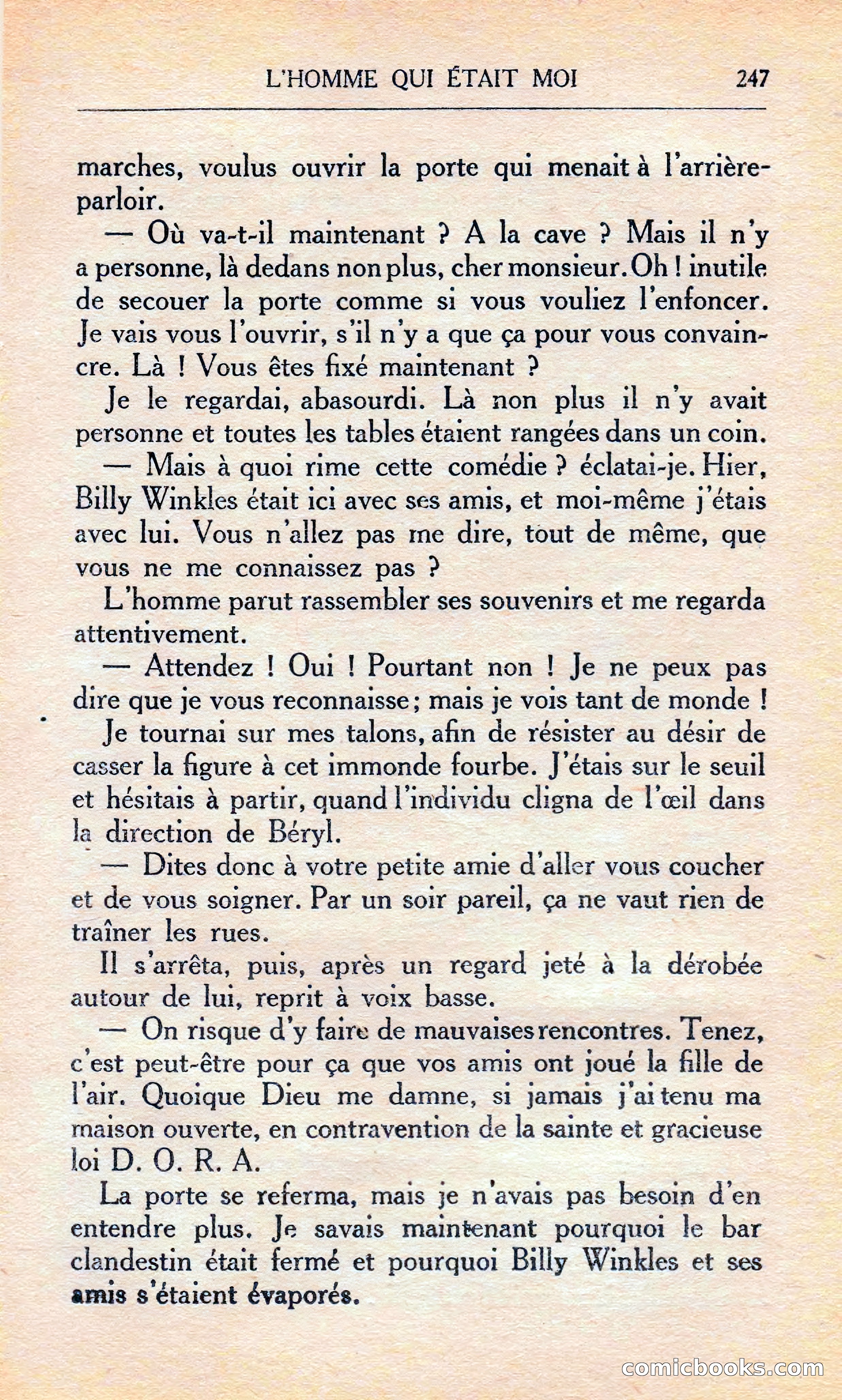 L'homme Qui Était Moi — page 253 of 309