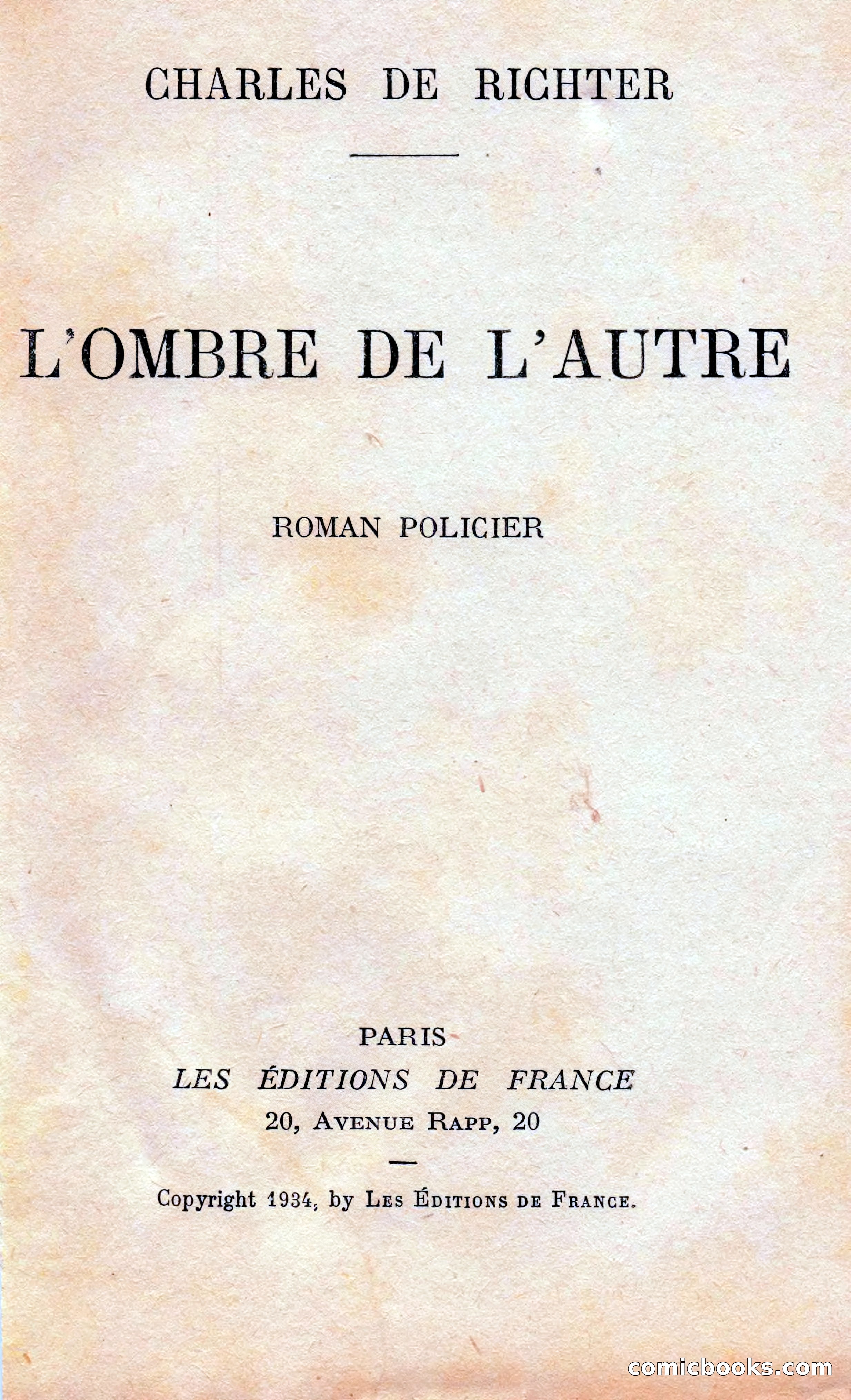 L'Ombre De L'autre — page 5 of 293
