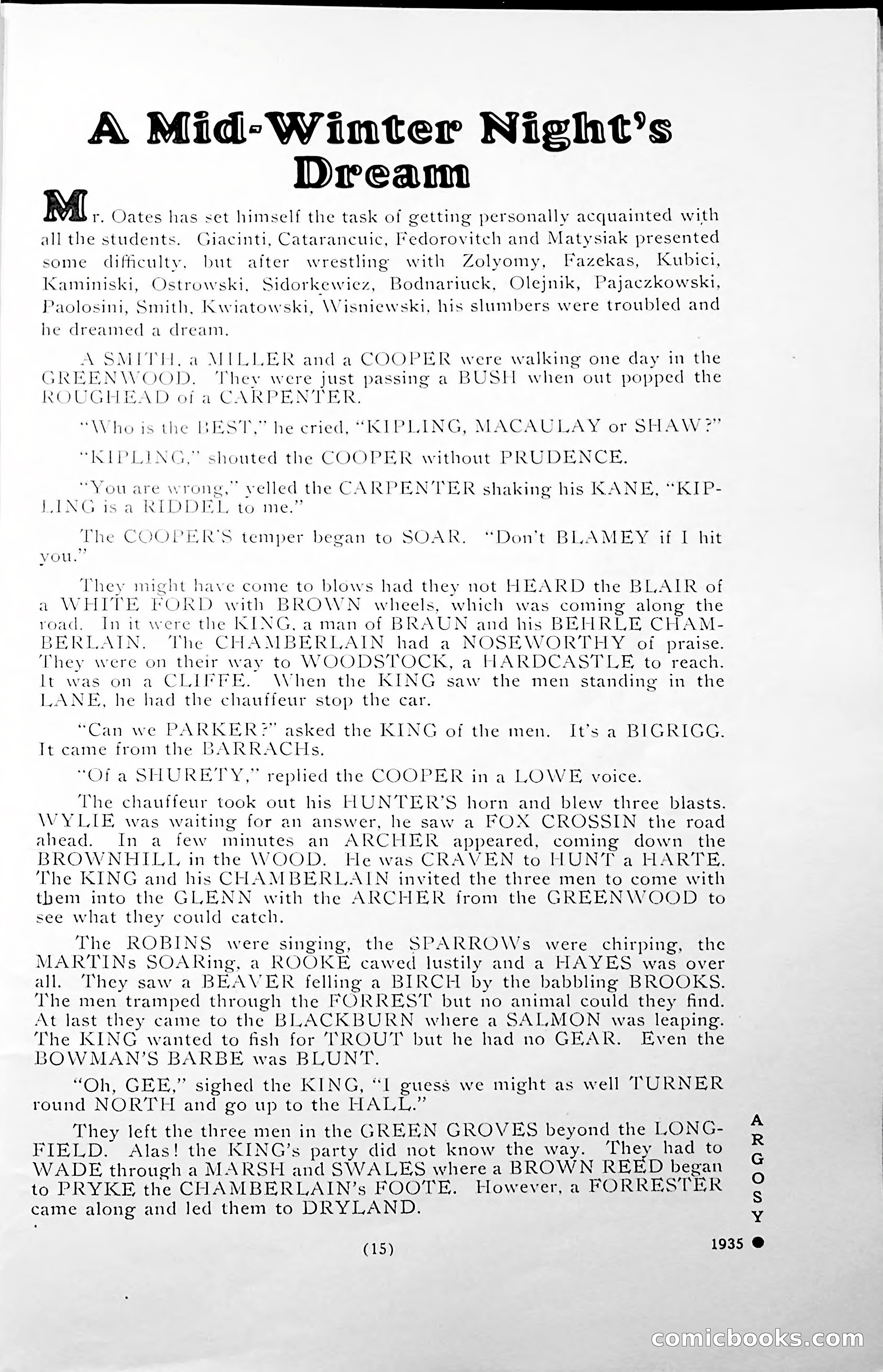 Central High School of Commerce Argosy, 1937 — page 17 of 400