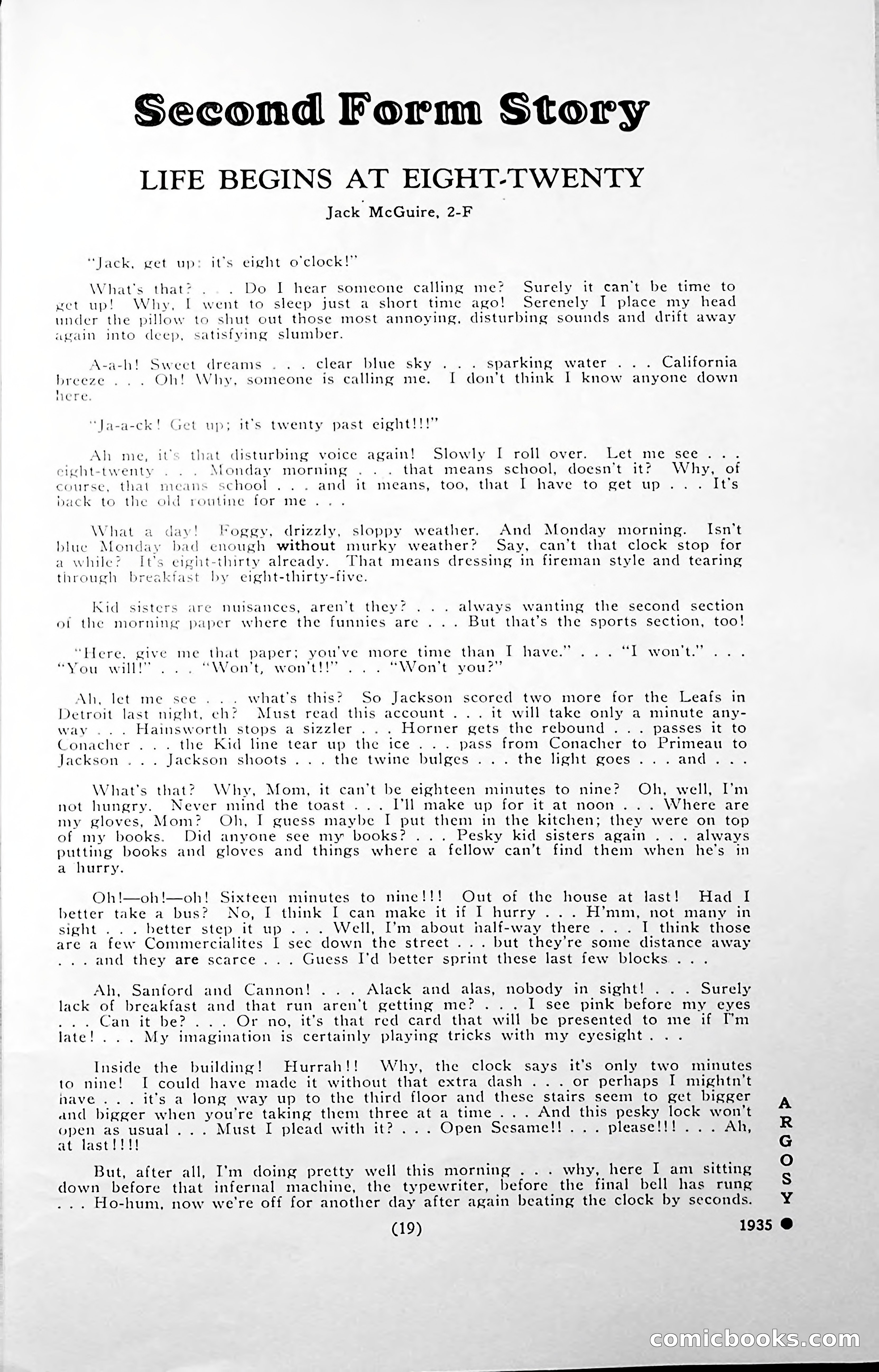 Central High School of Commerce Argosy, 1937 — page 21 of 400