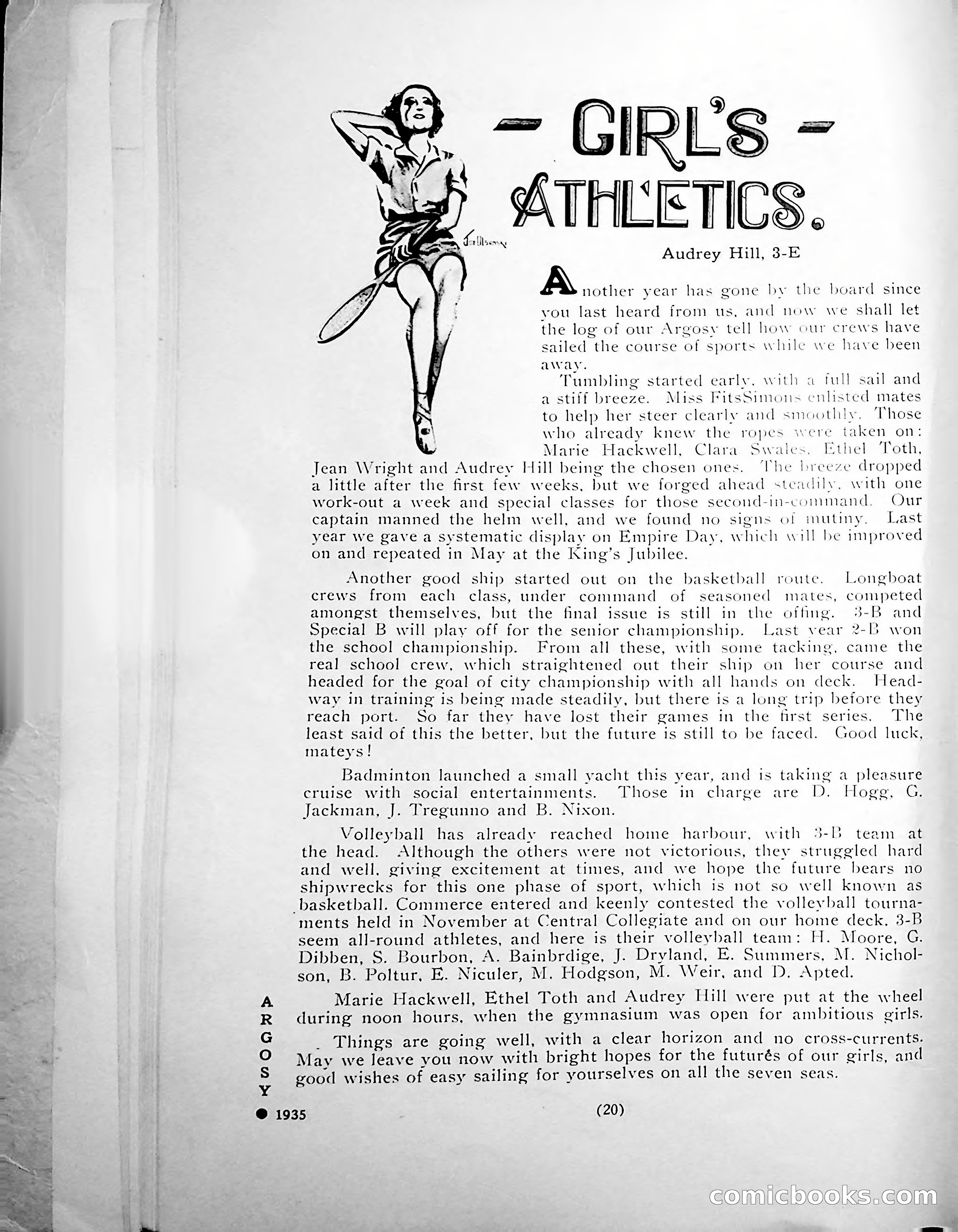 Central High School of Commerce Argosy, 1937 — page 22 of 400