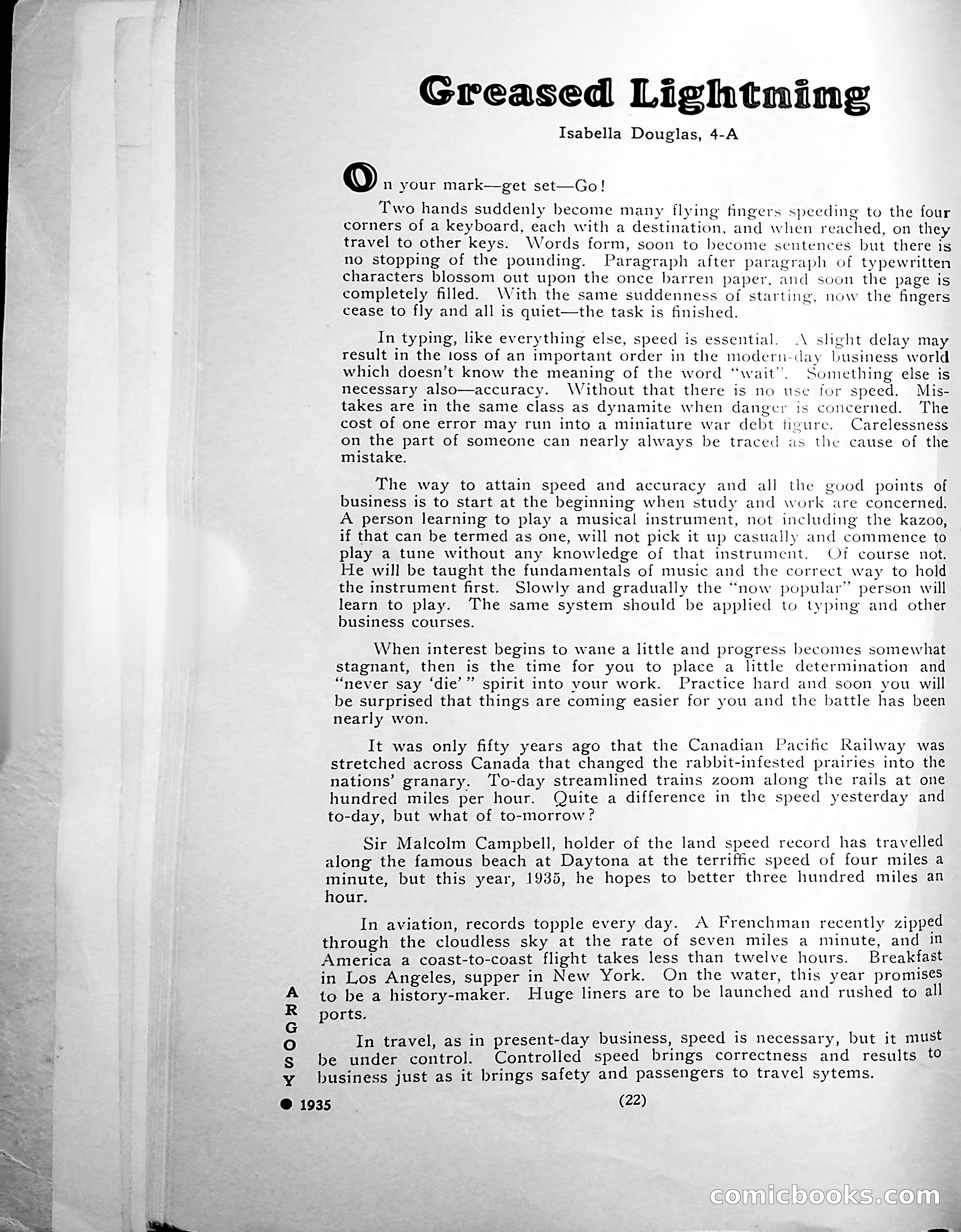 Central High School of Commerce Argosy, 1937 — page 24 of 400