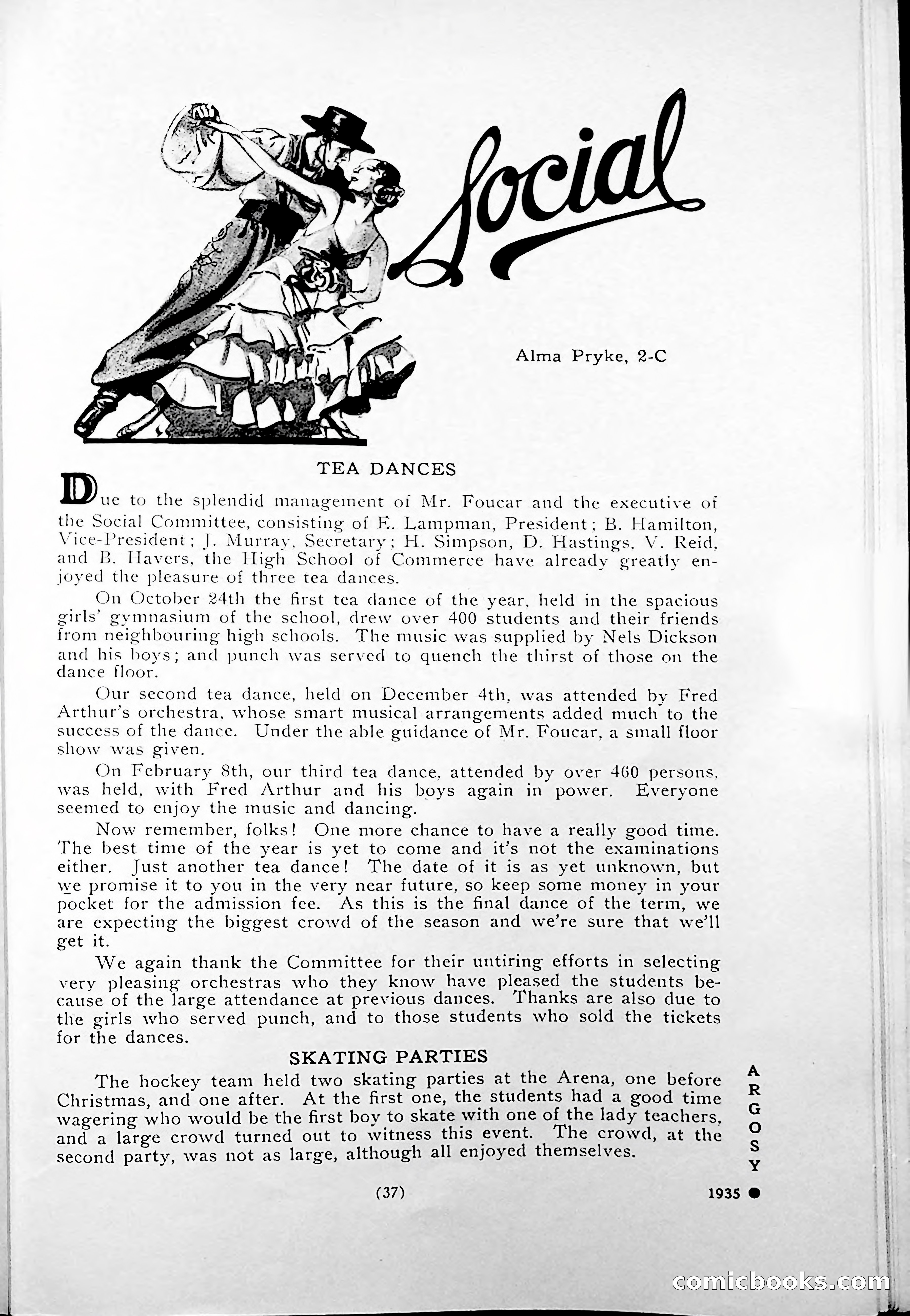 Central High School of Commerce Argosy, 1937 — page 41 of 400