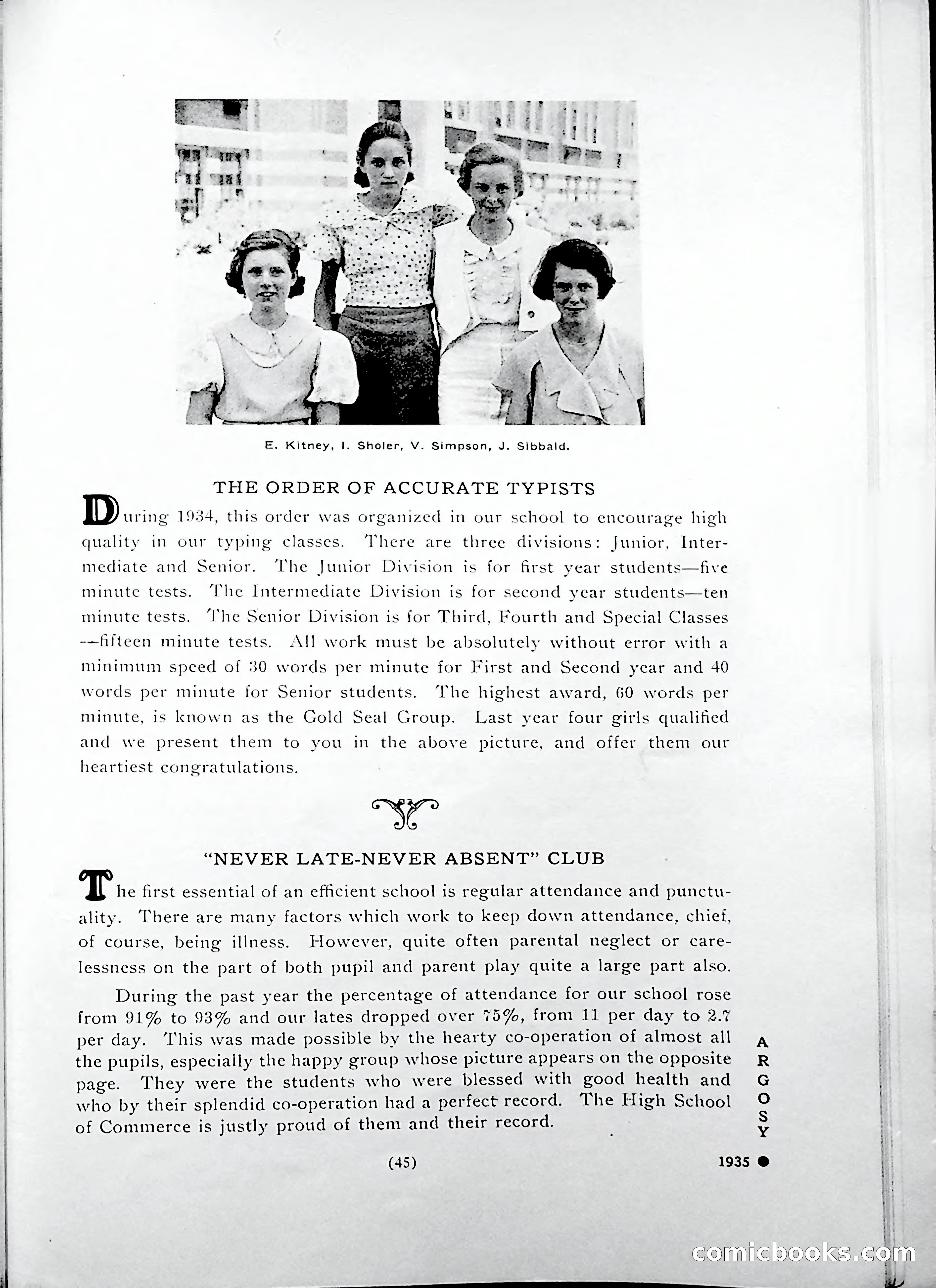 Central High School of Commerce Argosy, 1937 — page 49 of 400