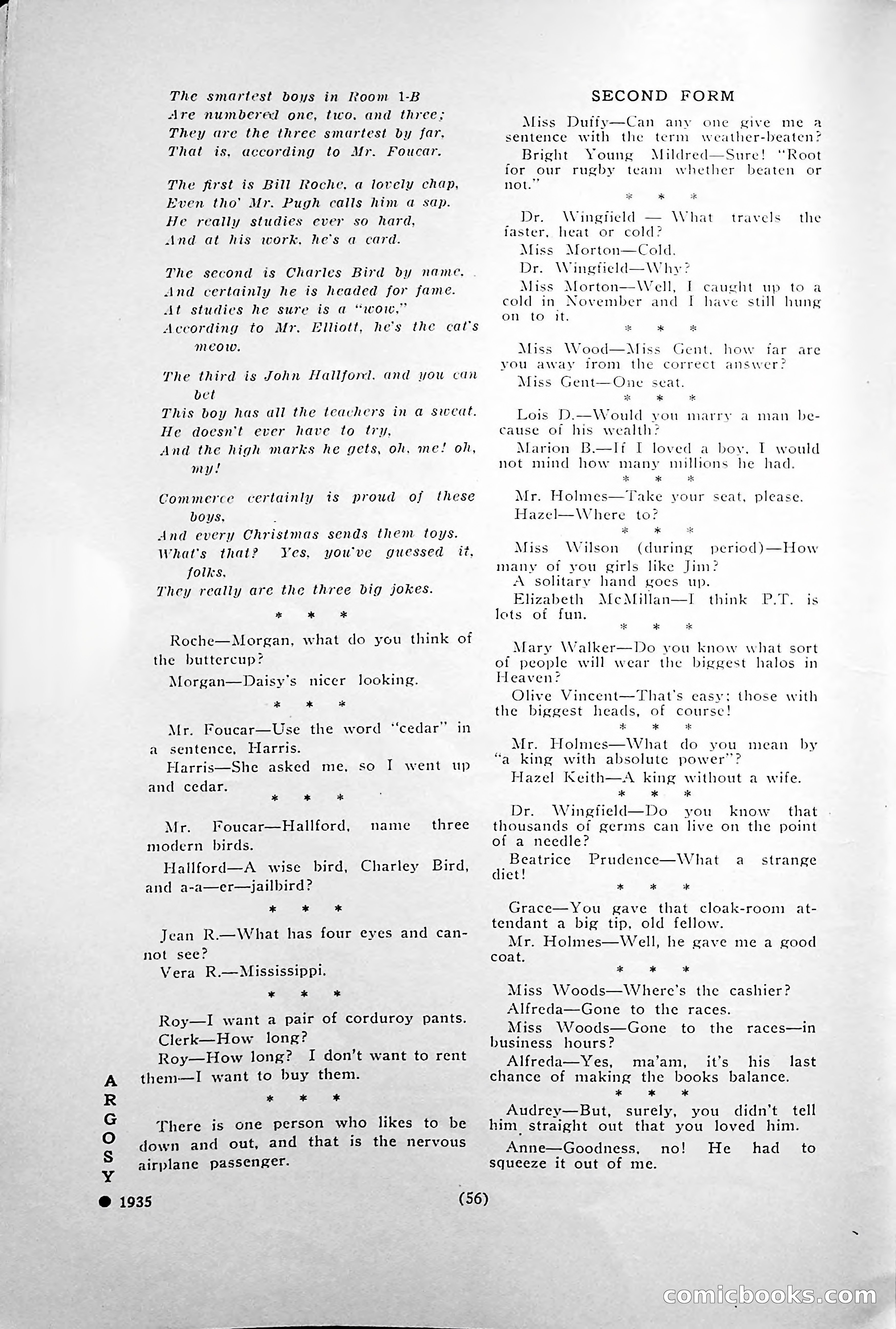 Central High School of Commerce Argosy, 1937 — page 60 of 400