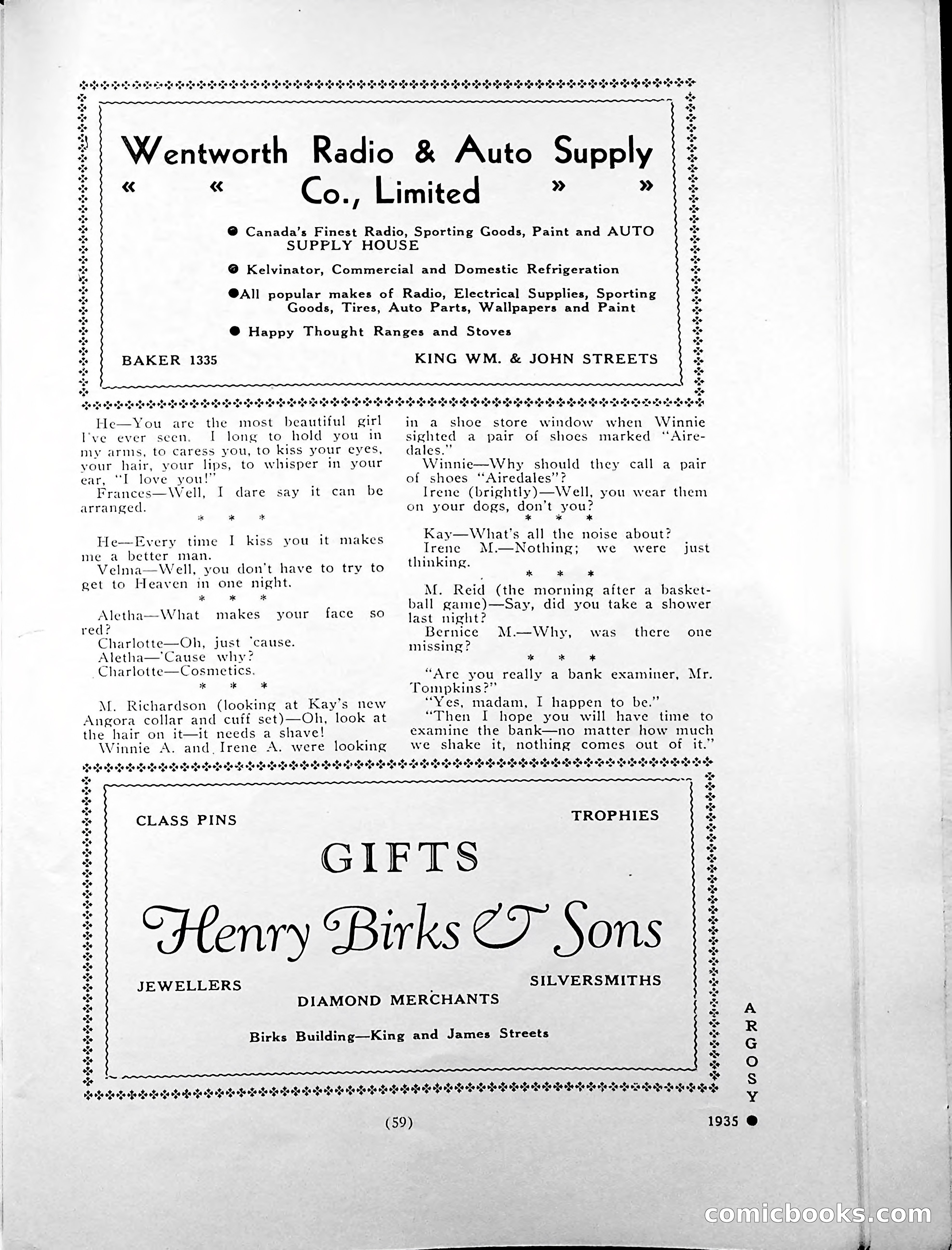 Central High School of Commerce Argosy, 1937 — page 63 of 400