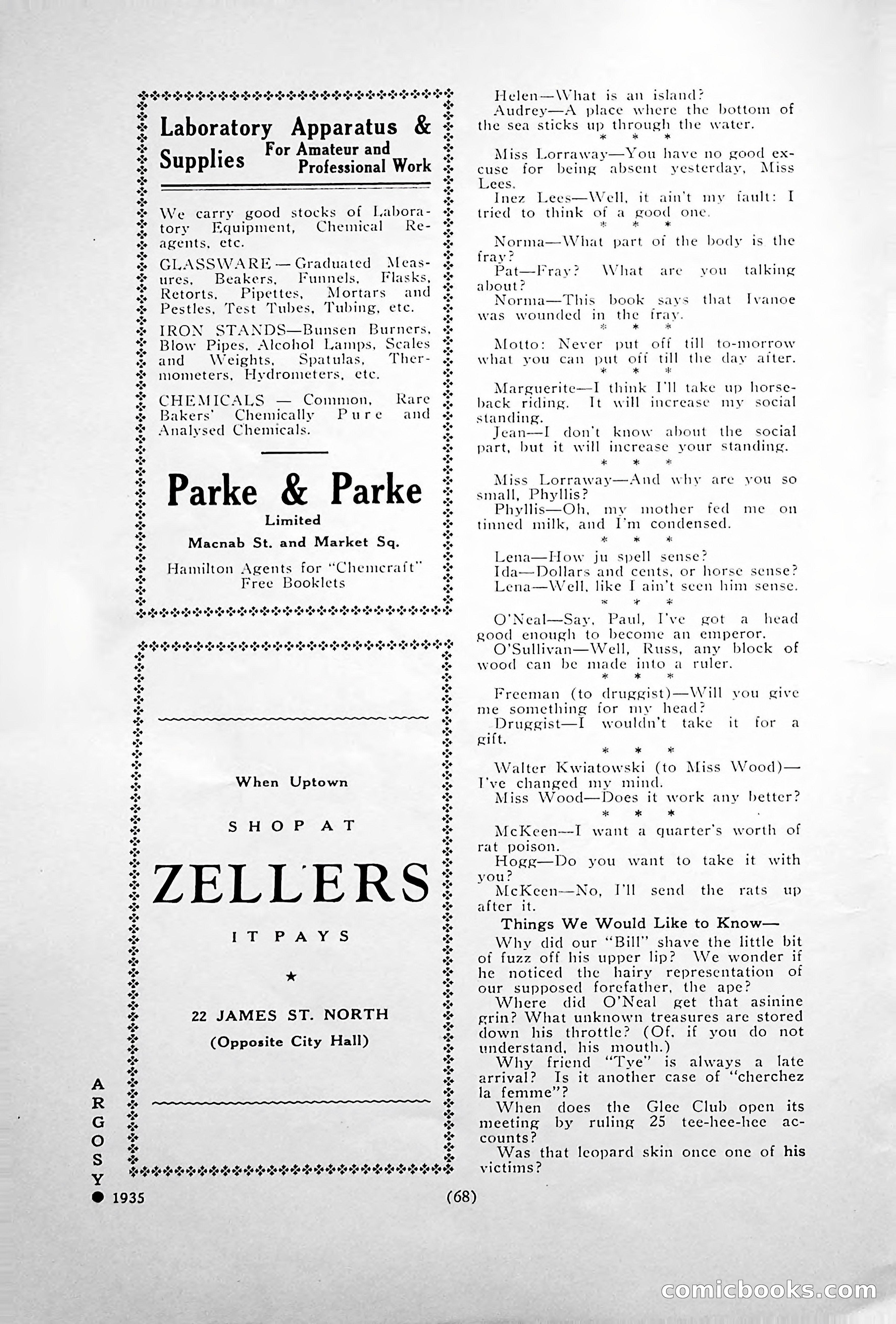 Central High School of Commerce Argosy, 1937 — page 72 of 400