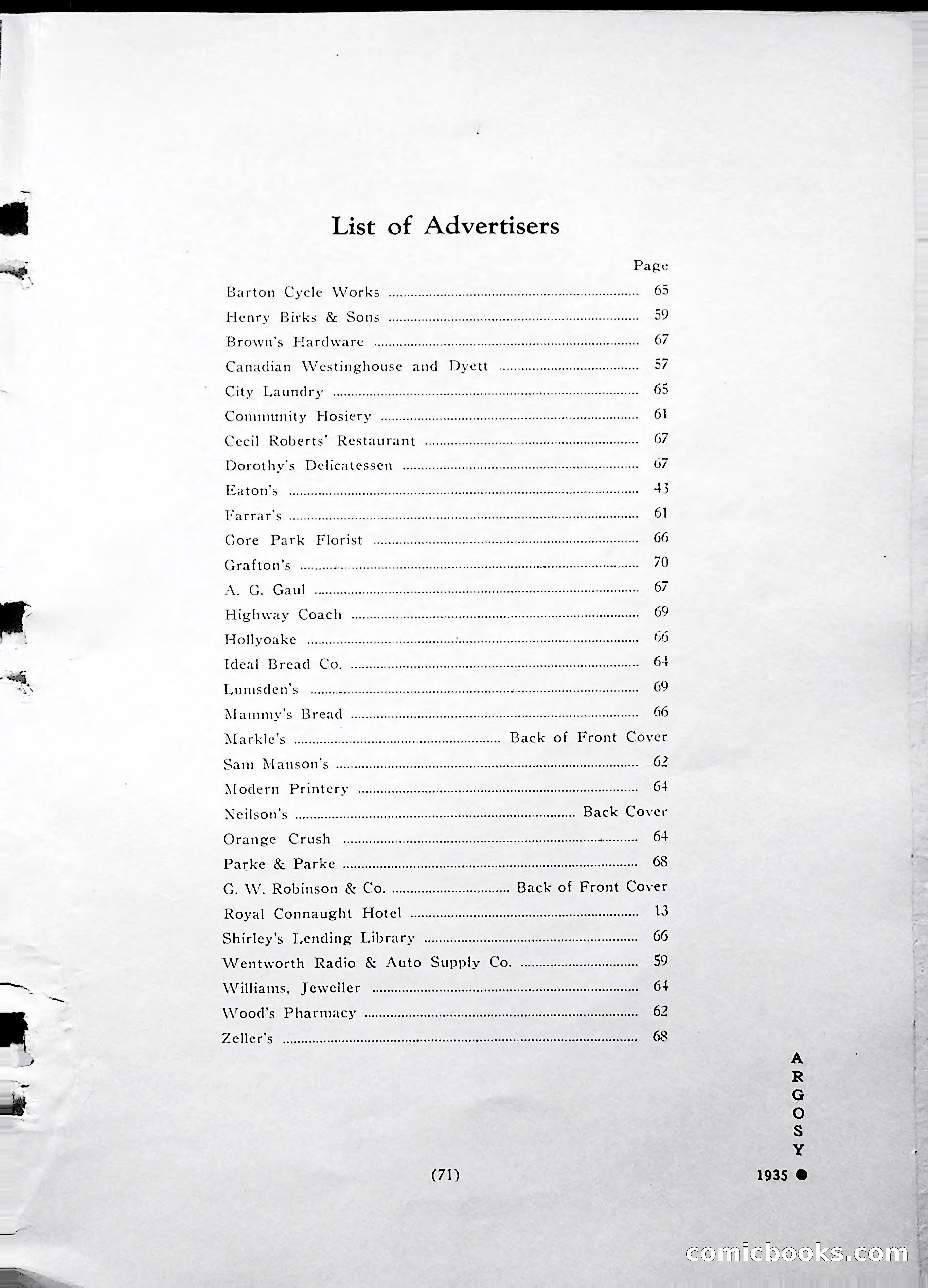 Central High School of Commerce Argosy, 1937 — page 75 of 400