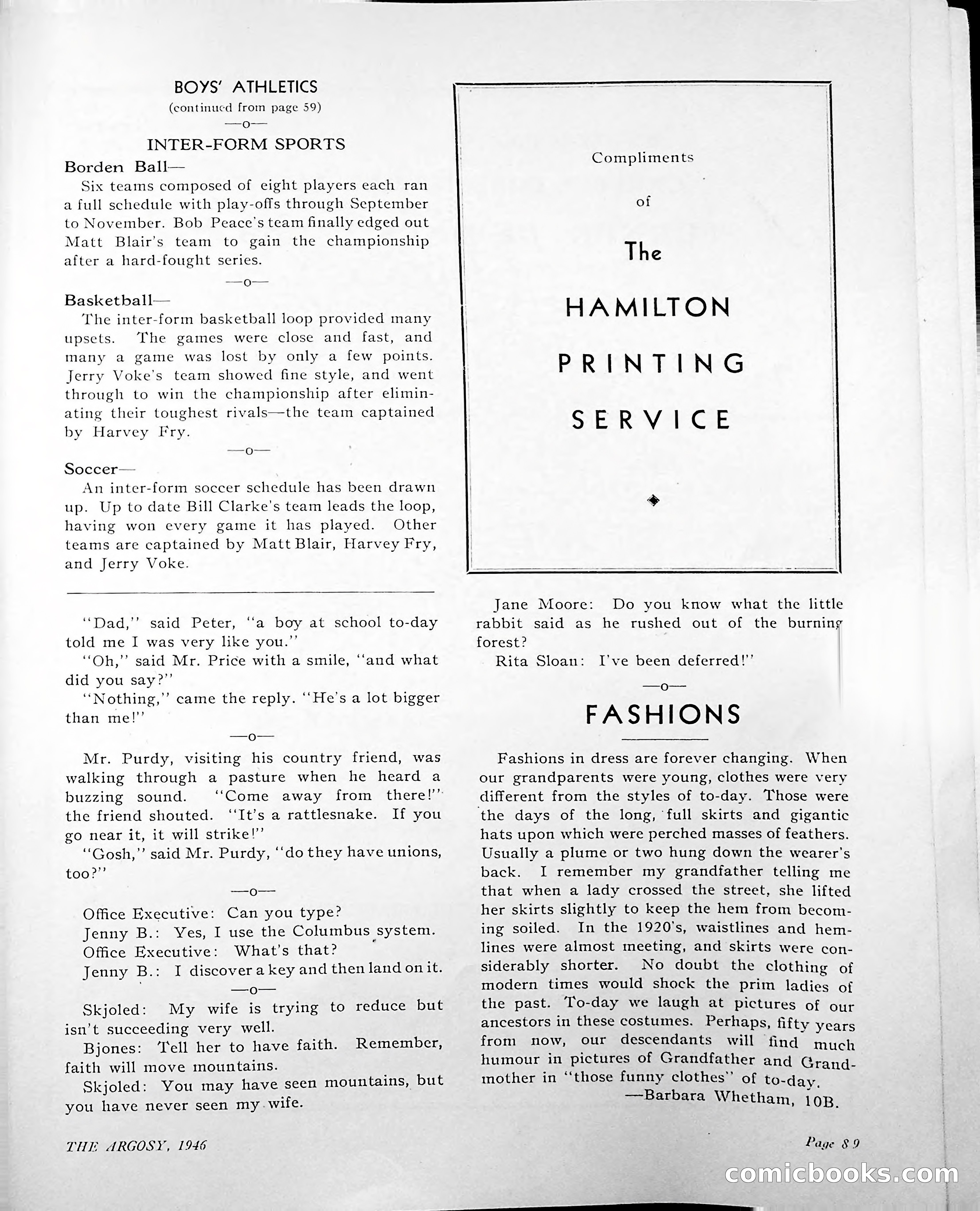 Central High School of Commerce Argosy, 1937 — page 91 of 400