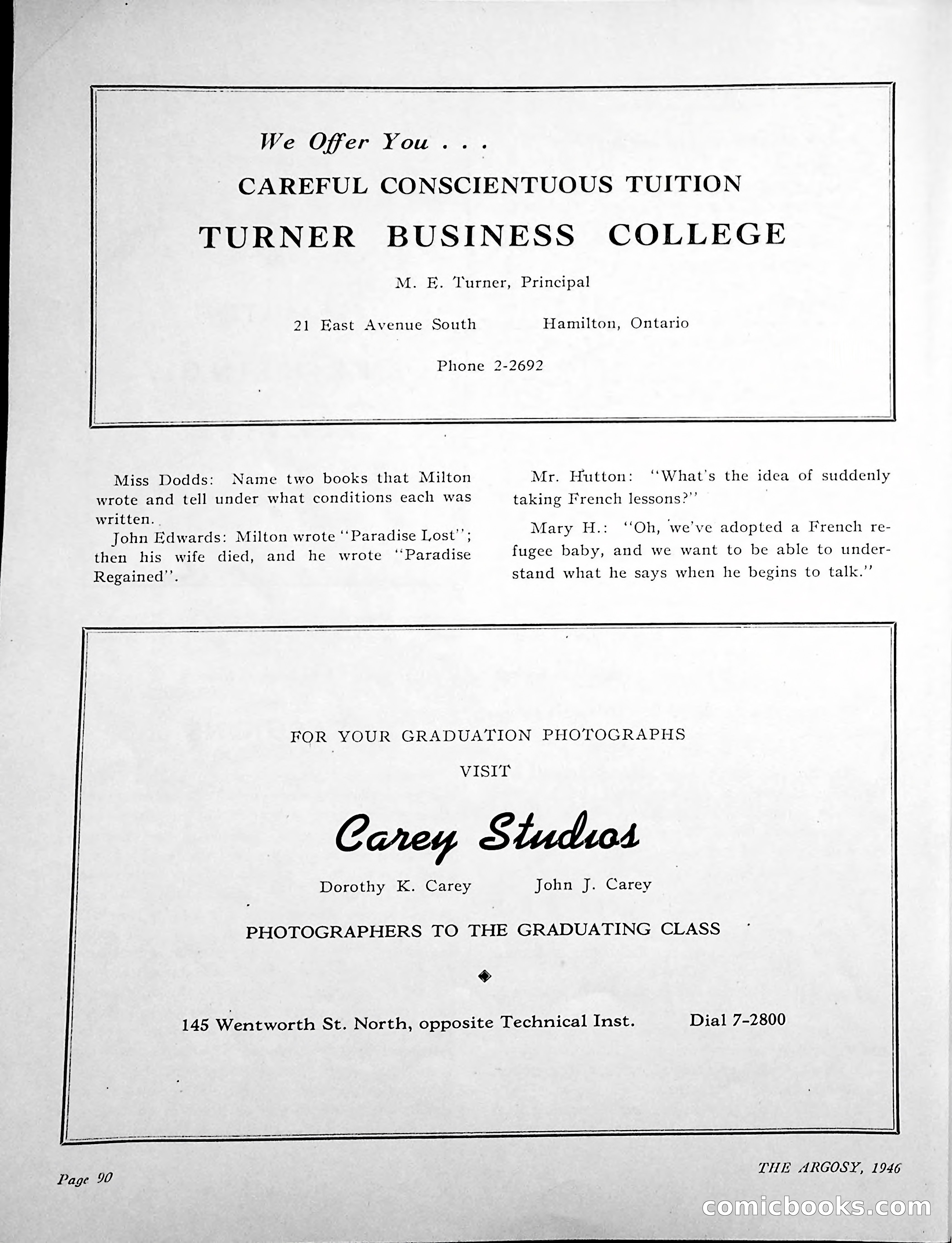 Central High School of Commerce Argosy, 1937 — page 92 of 400