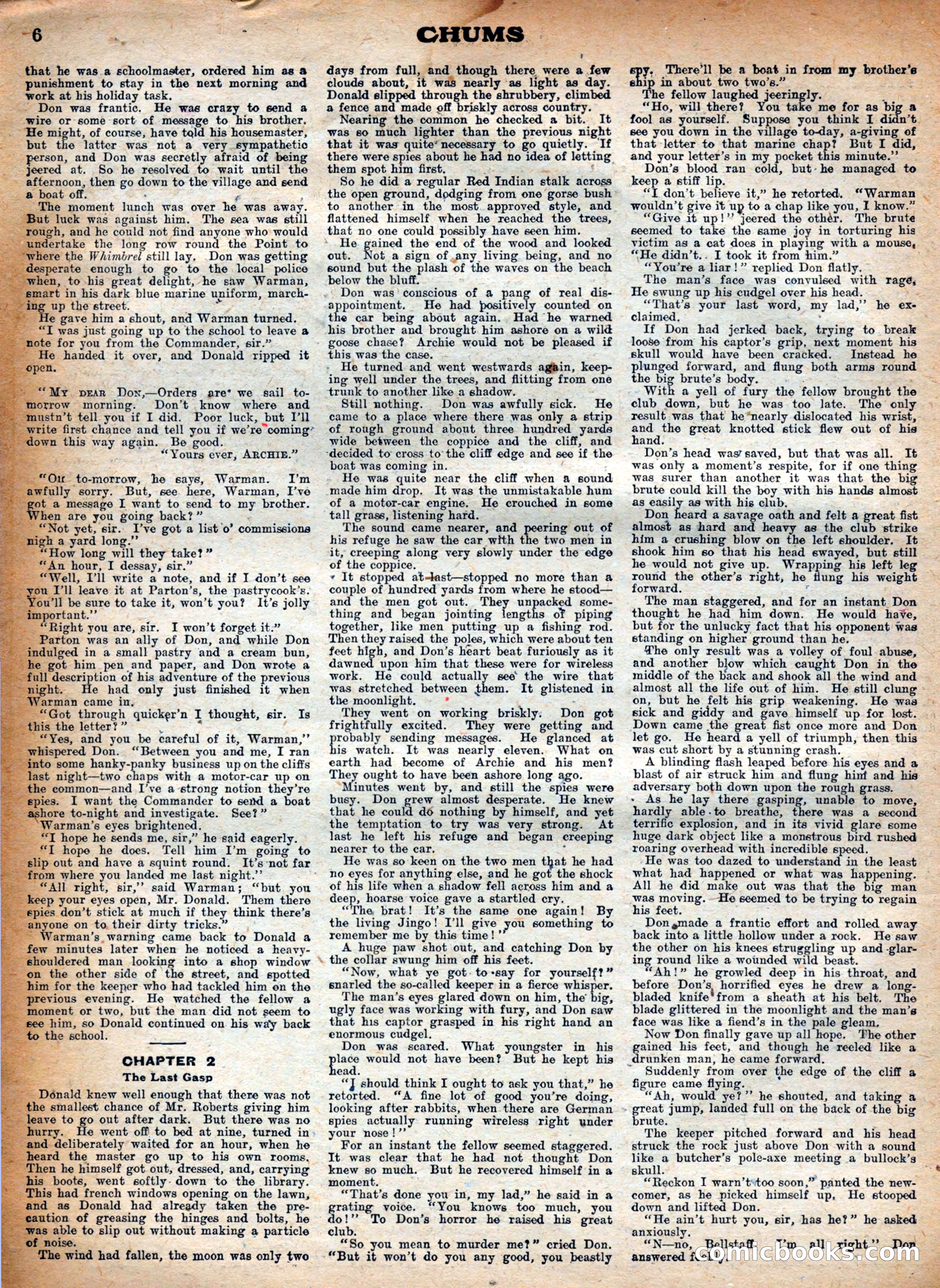 Chums, Vol. XXVI, No. 1305 — page 6 of 12