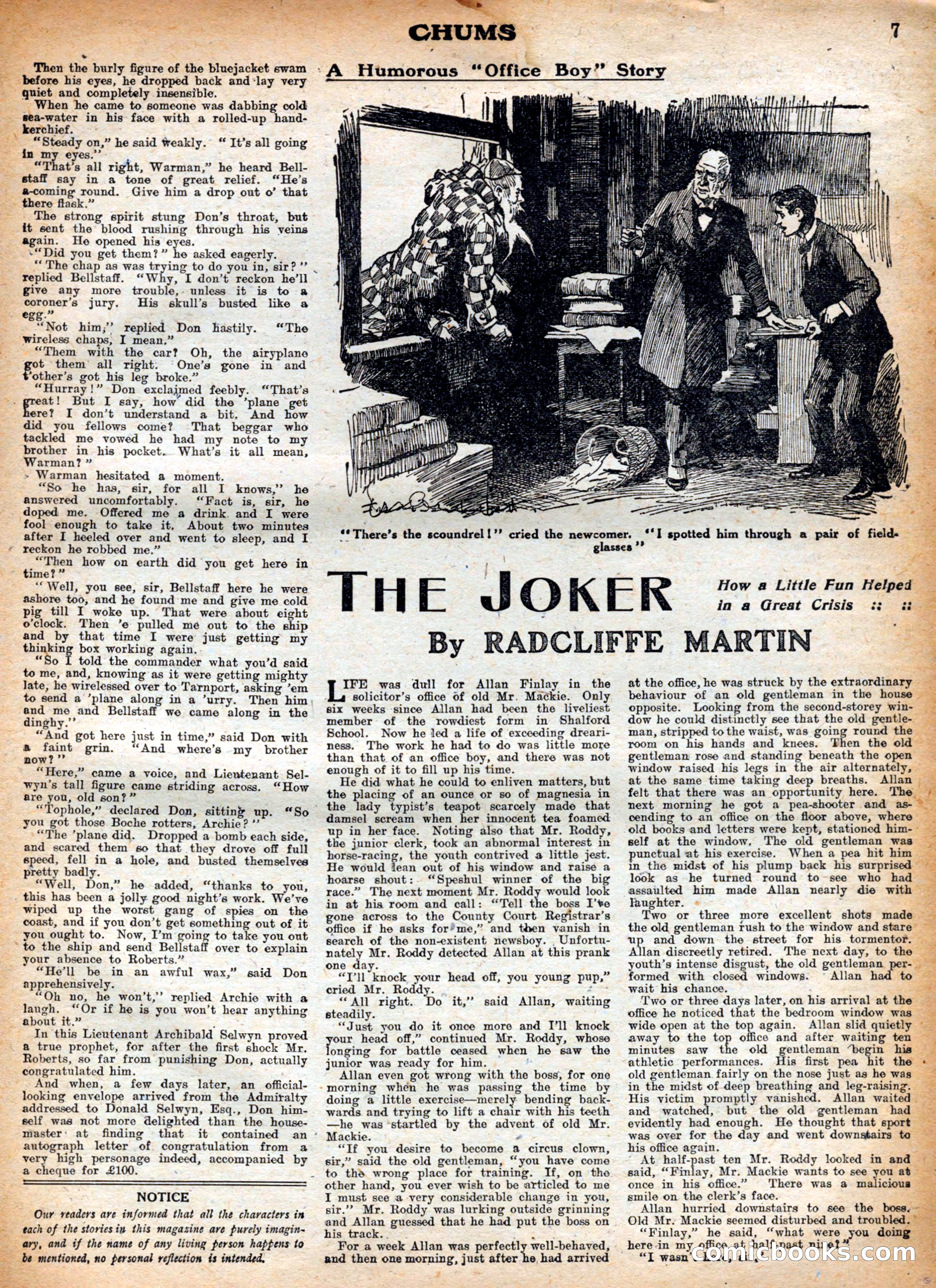 Chums, Vol. XXVI, No. 1305 — page 7 of 12