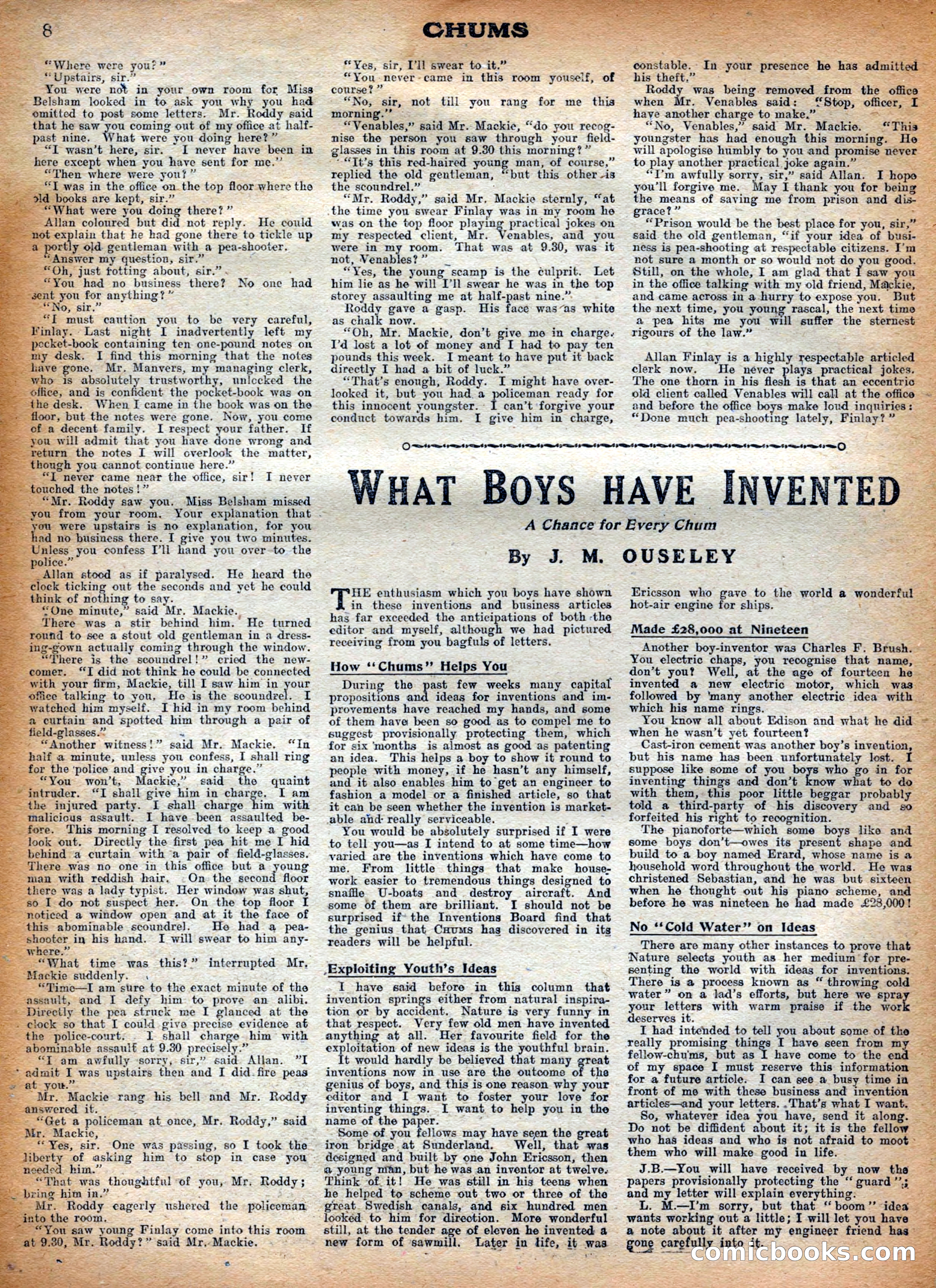 Chums, Vol. XXVI, No. 1305 — page 8 of 12