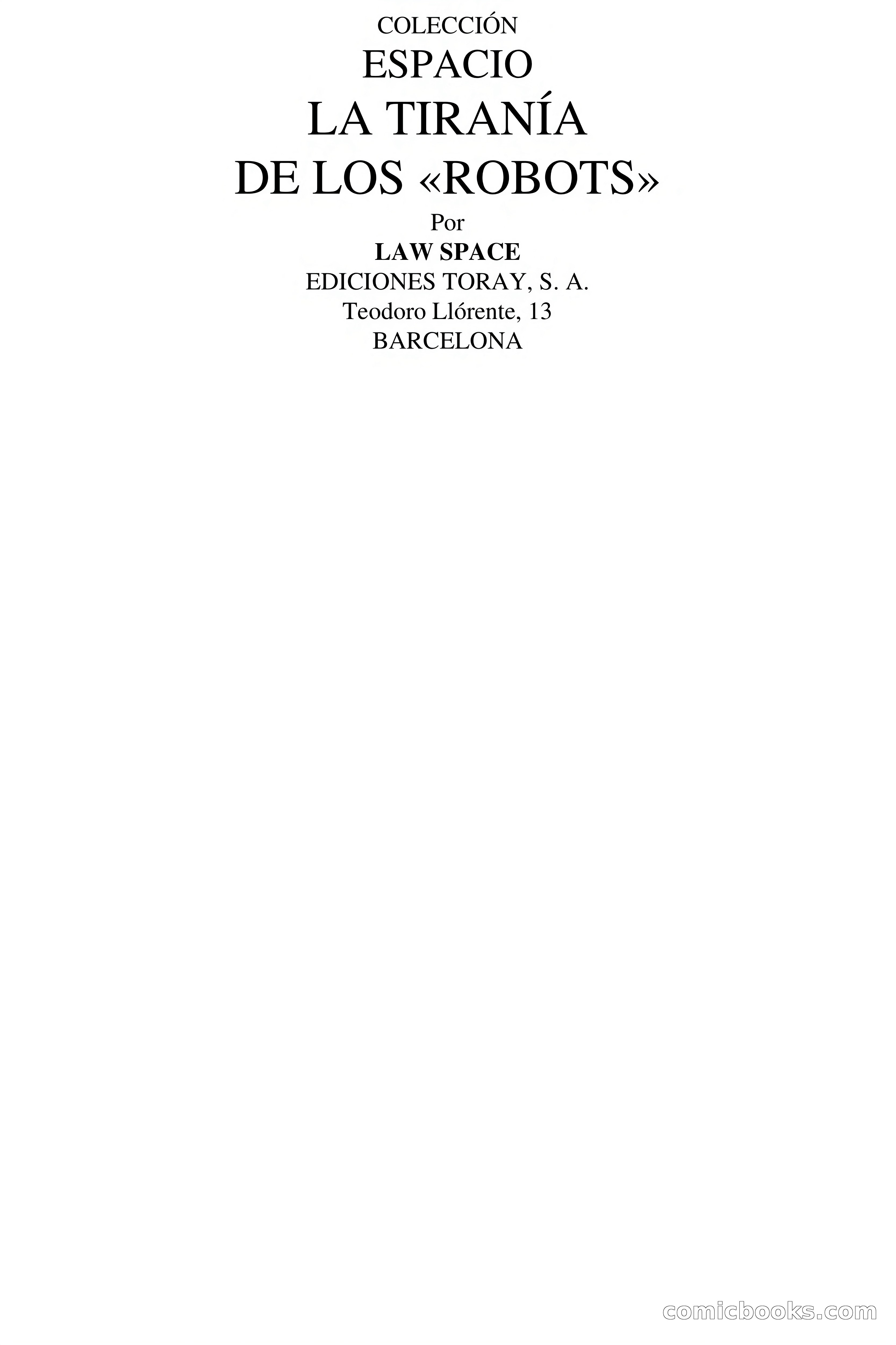 La tiranía de los robots (Law Space) — page 2 of 81