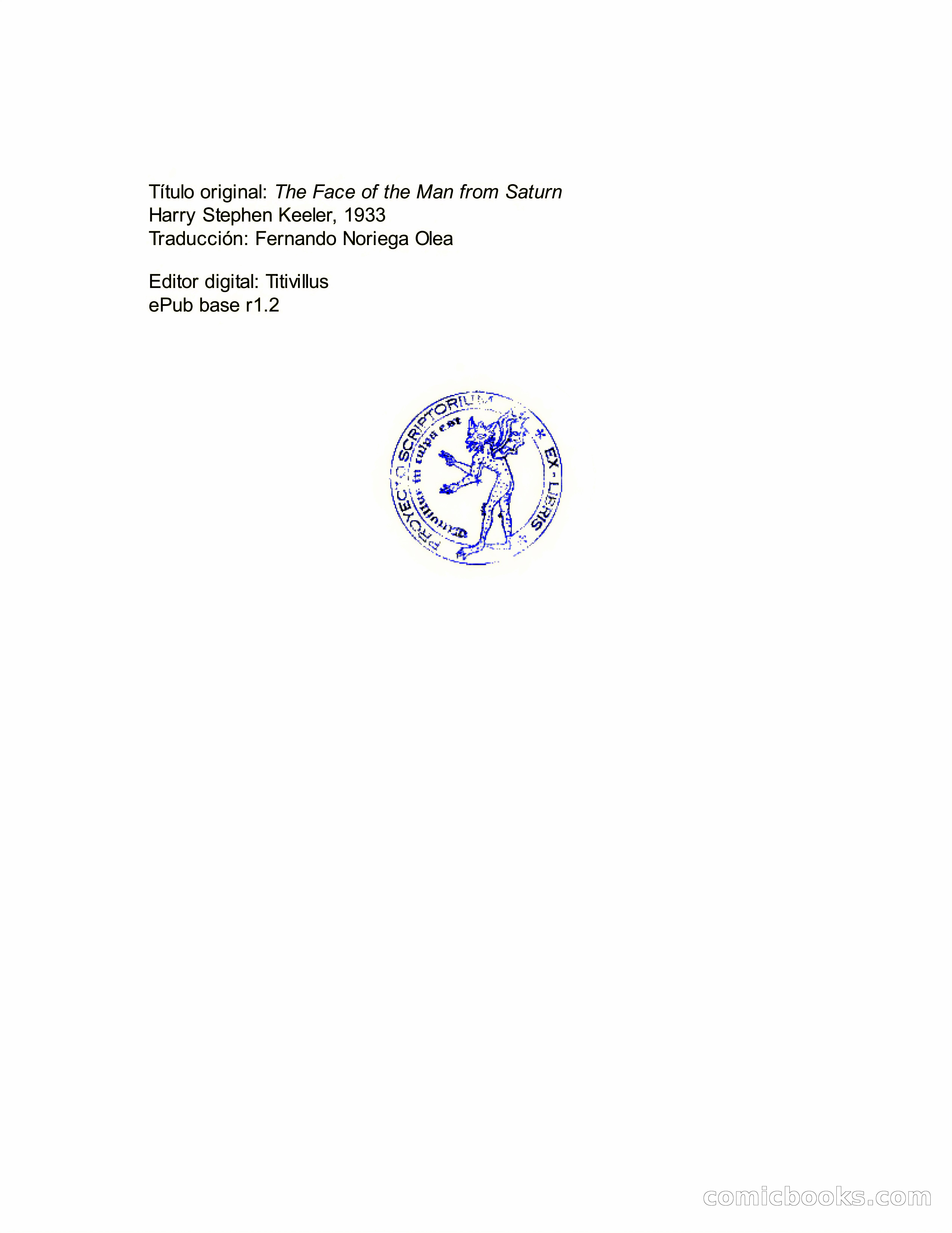 Circulo del Crimen No. 33: La cara del hombre de Saturno — page 4 of 172
