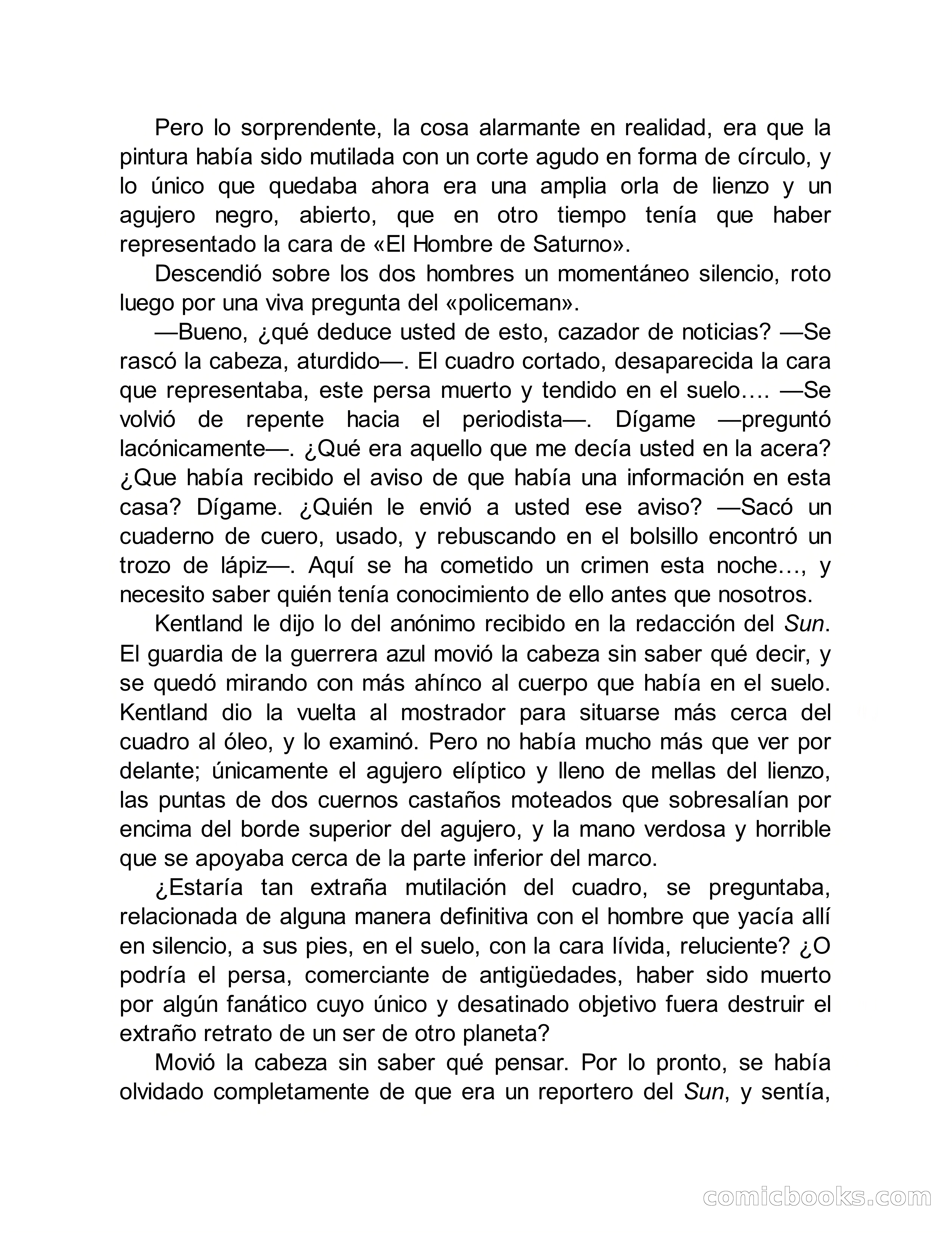 Circulo del Crimen No. 33: La cara del hombre de Saturno — page 34 of 172