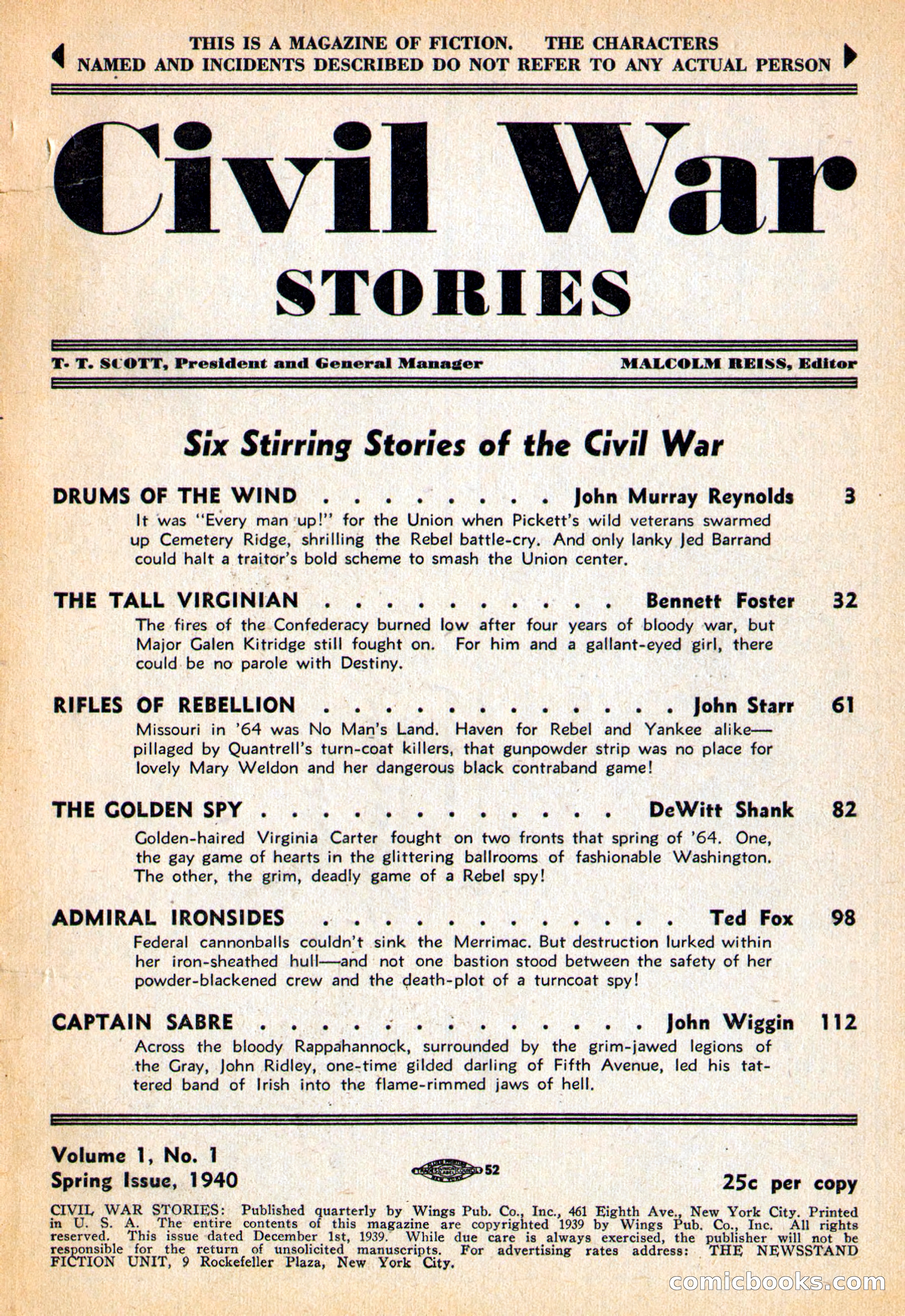 Civil War Stories, Vol. 1, No. 1 — page 3 of 132