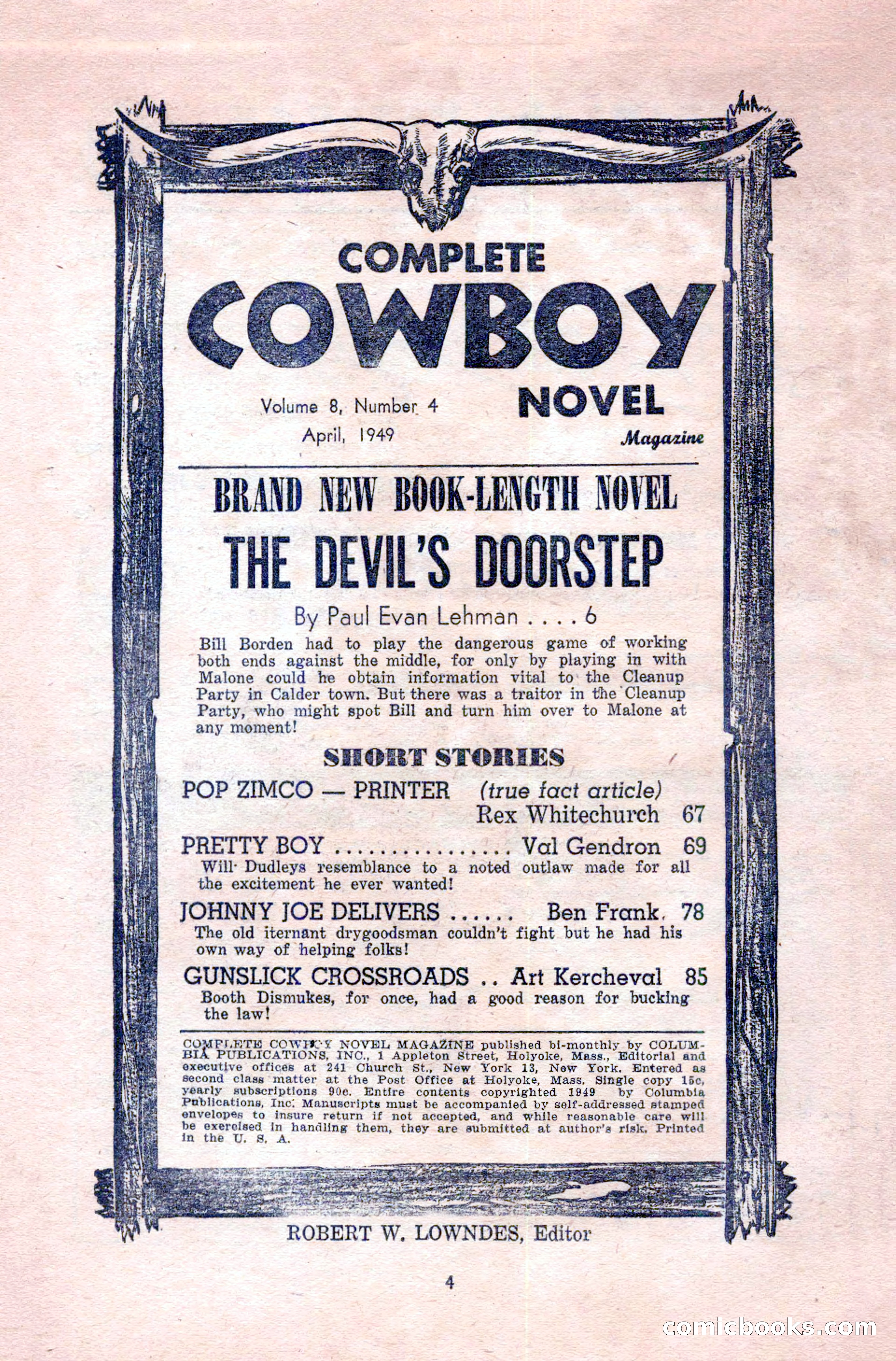 Complete Cowboy Novel Magazine — page 4 of 100