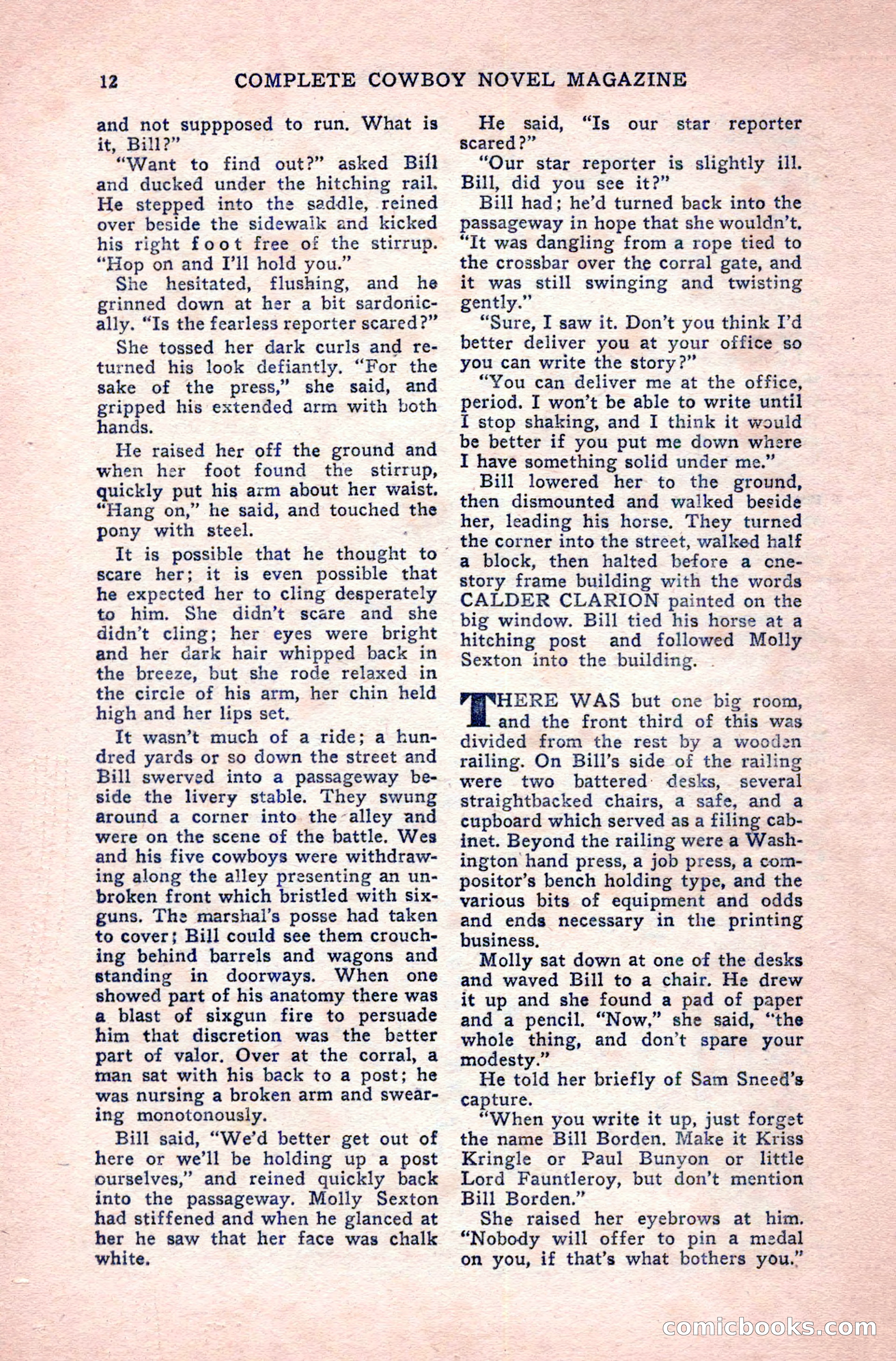 Complete Cowboy Novel Magazine — page 12 of 100