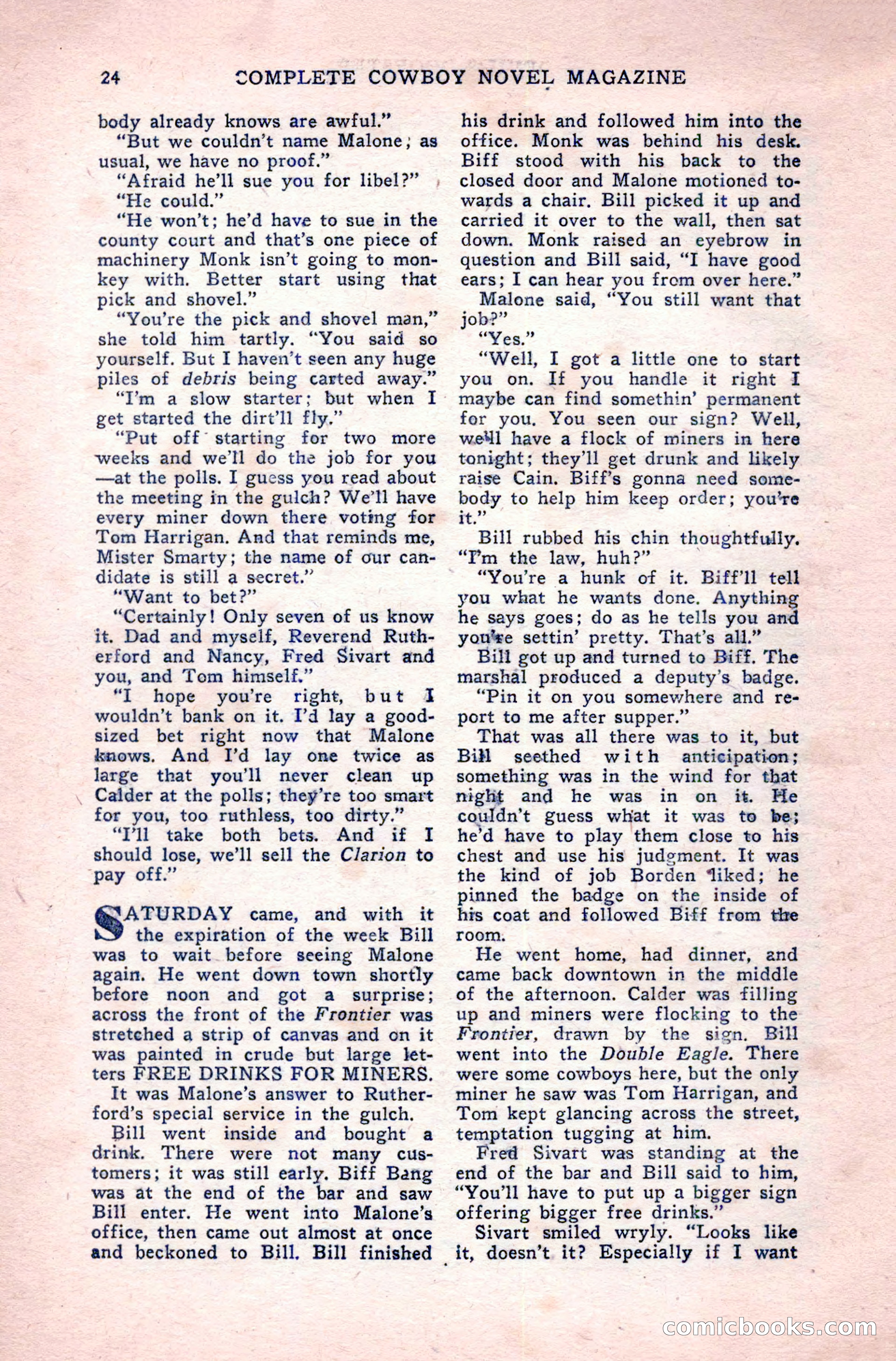 Complete Cowboy Novel Magazine — page 24 of 100