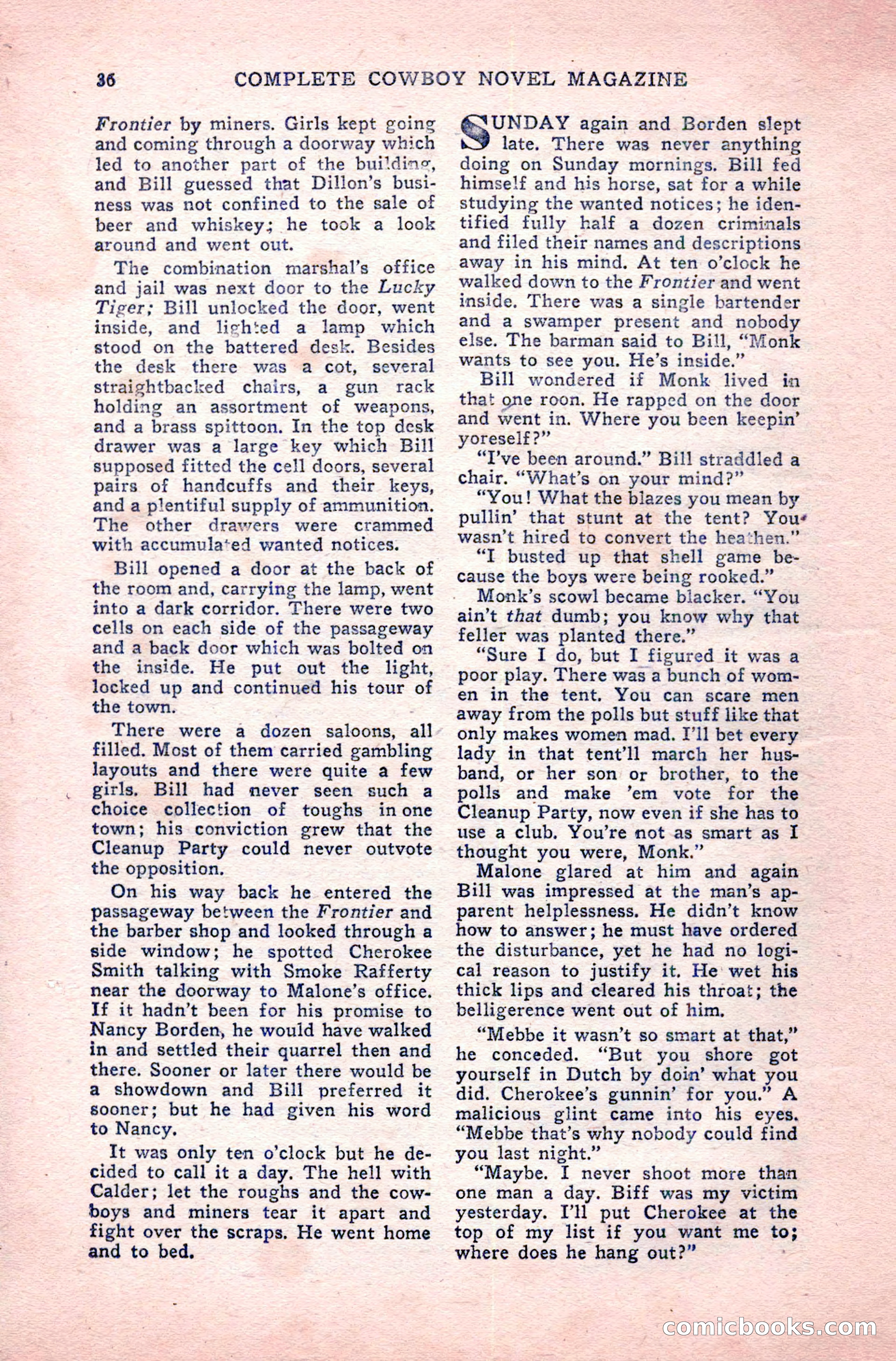 Complete Cowboy Novel Magazine — page 36 of 100