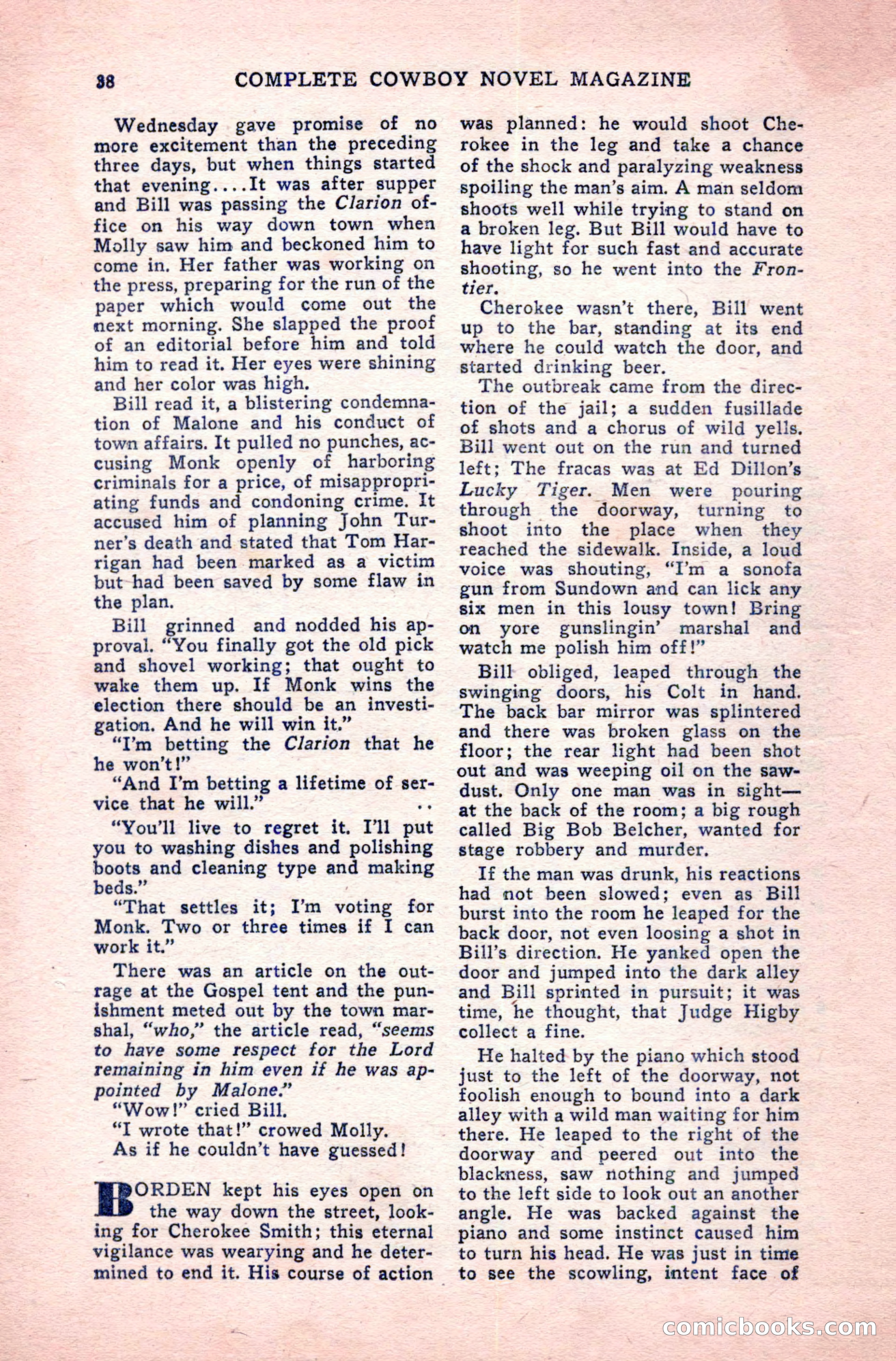 Complete Cowboy Novel Magazine — page 38 of 100