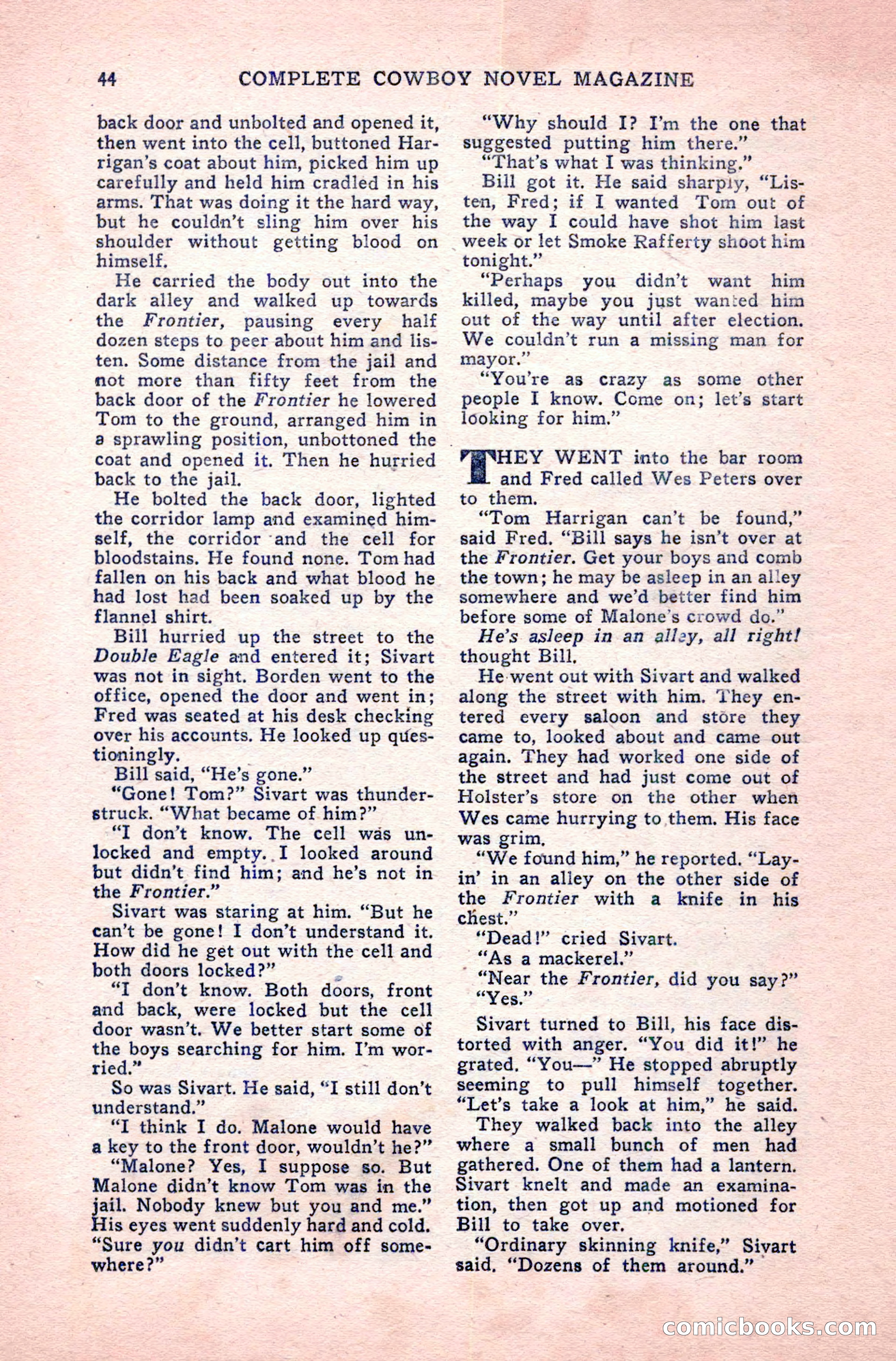 Complete Cowboy Novel Magazine — page 44 of 100