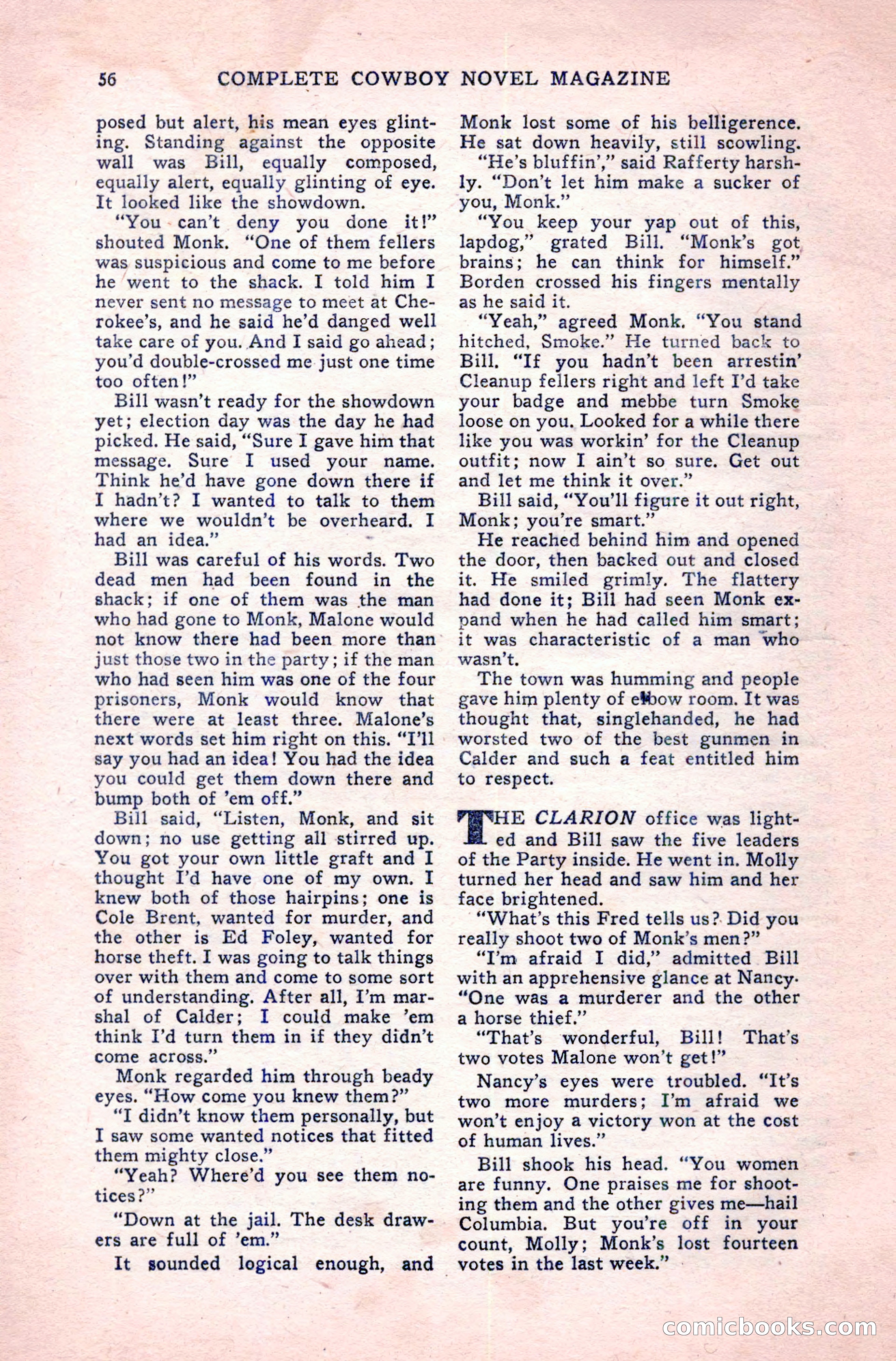 Complete Cowboy Novel Magazine — page 56 of 100