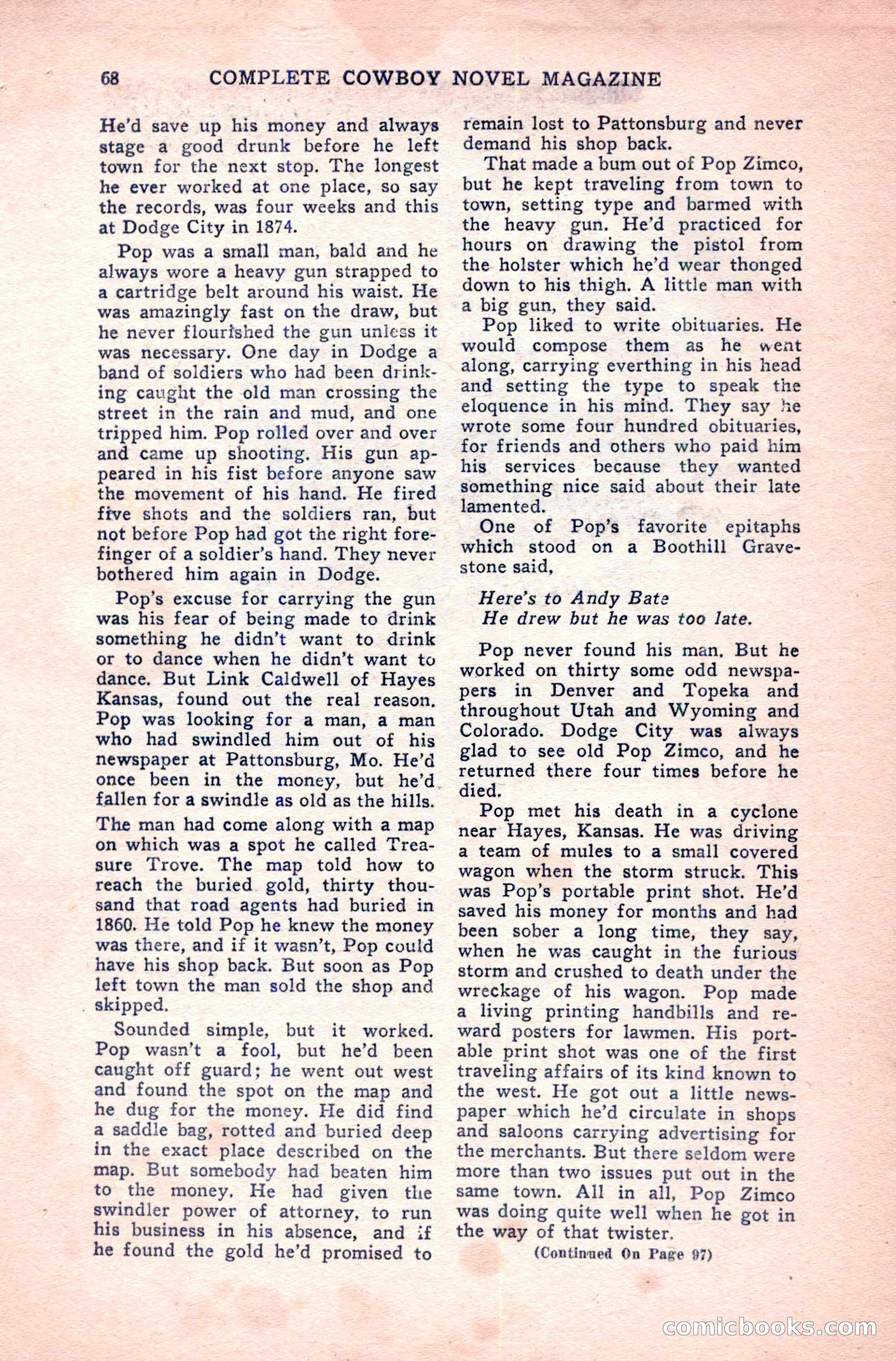 Complete Cowboy Novel Magazine — page 68 of 100