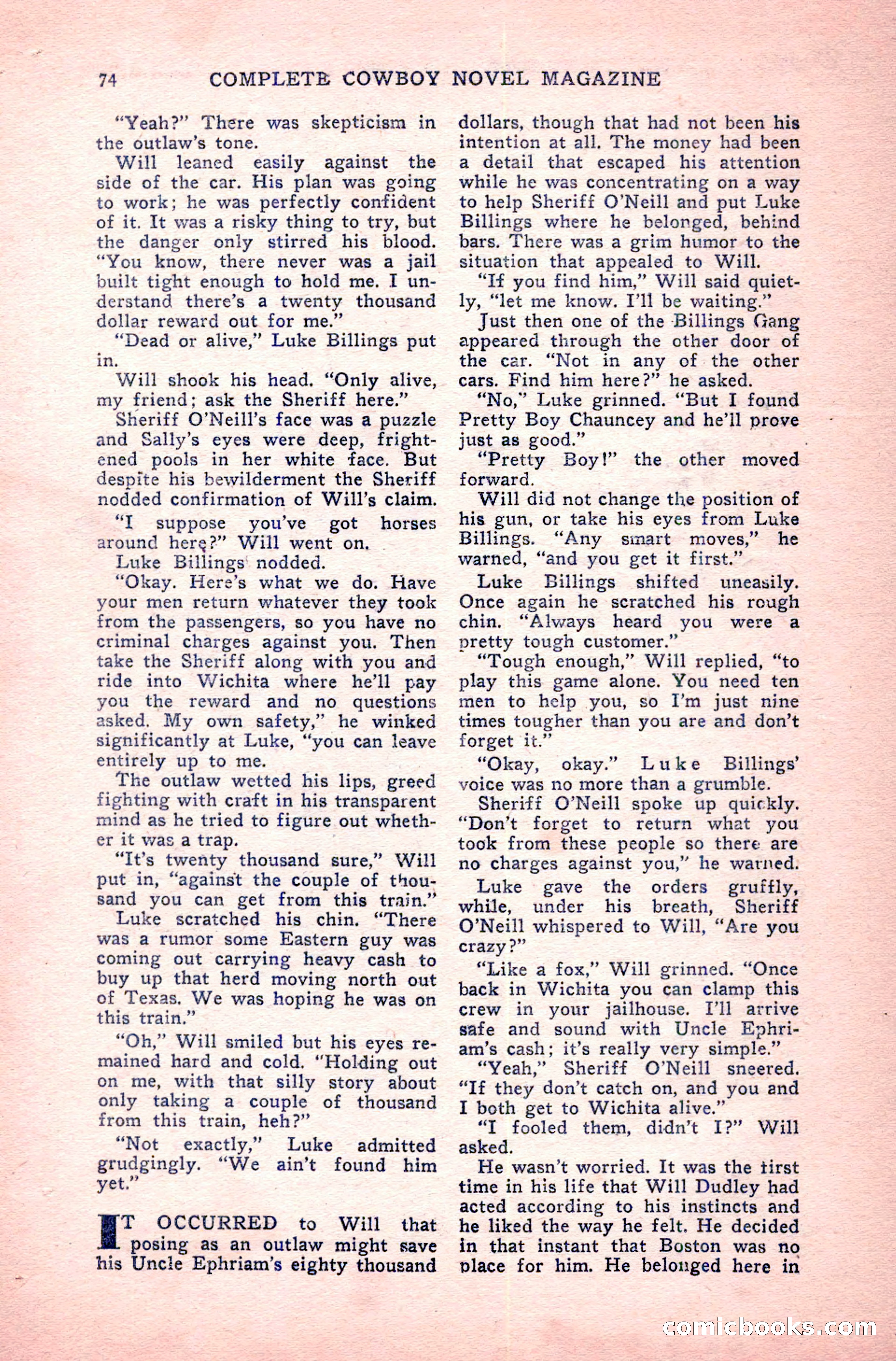 Complete Cowboy Novel Magazine — page 74 of 100