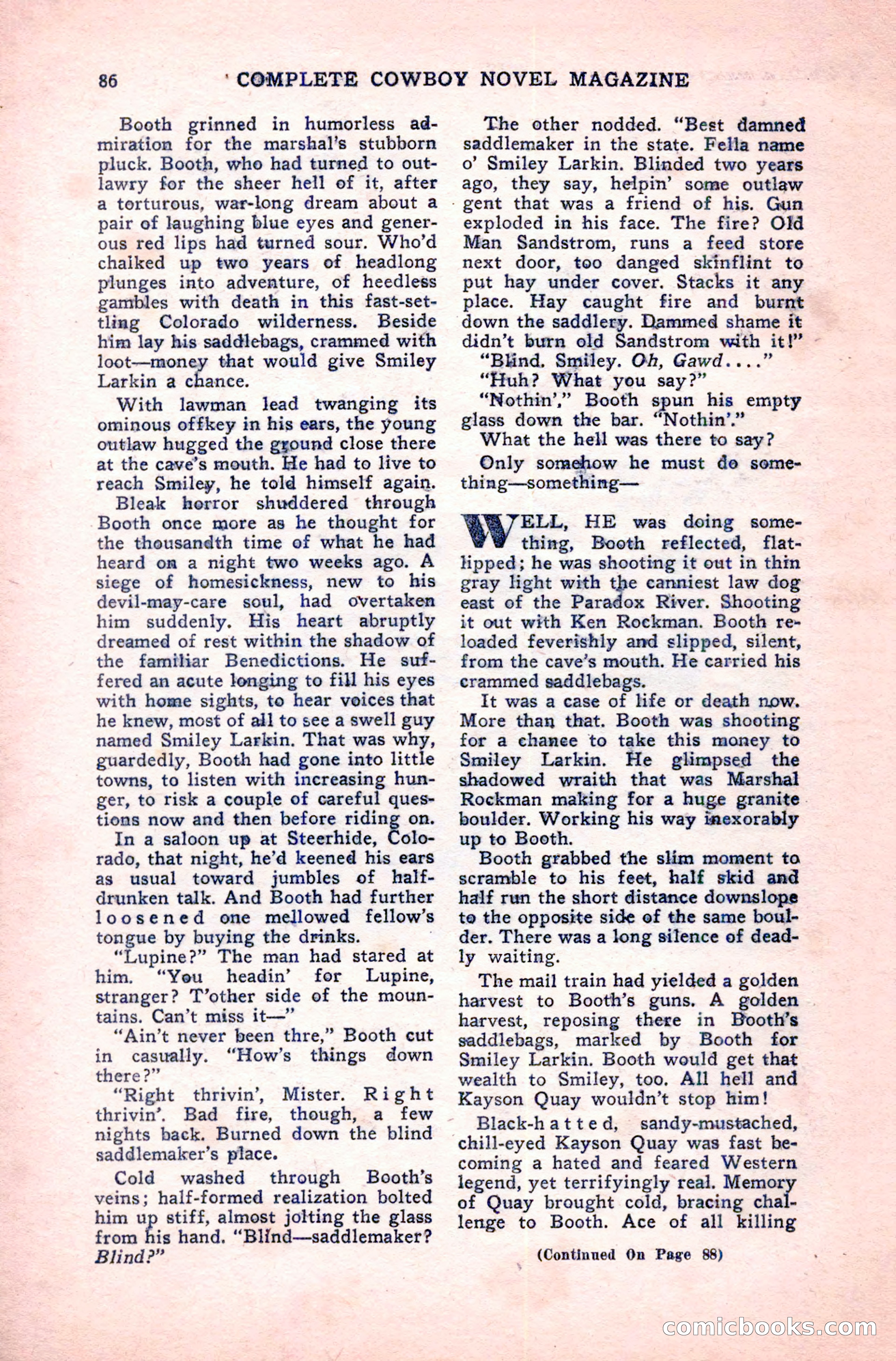 Complete Cowboy Novel Magazine — page 86 of 100