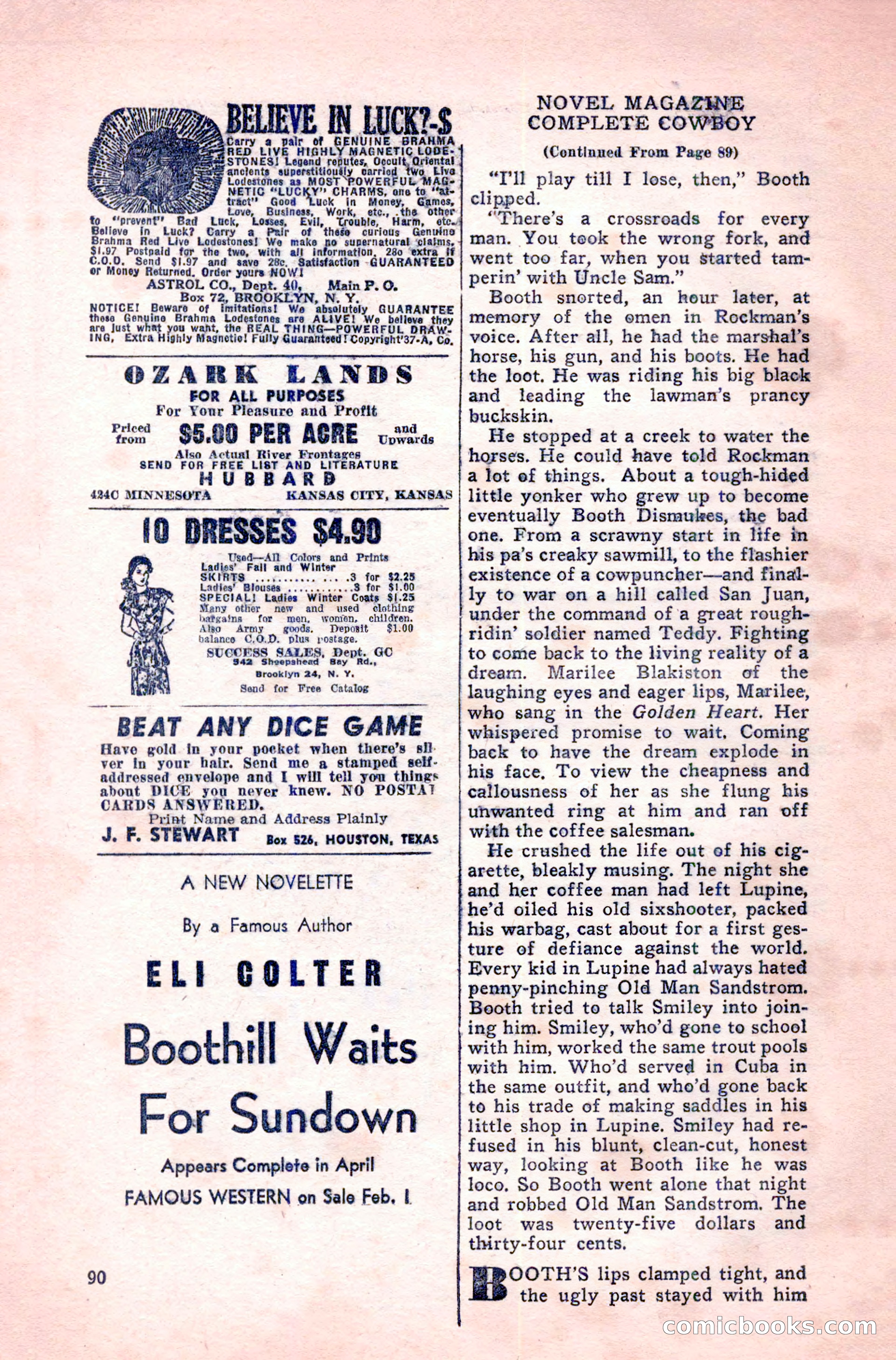 Complete Cowboy Novel Magazine — page 90 of 100