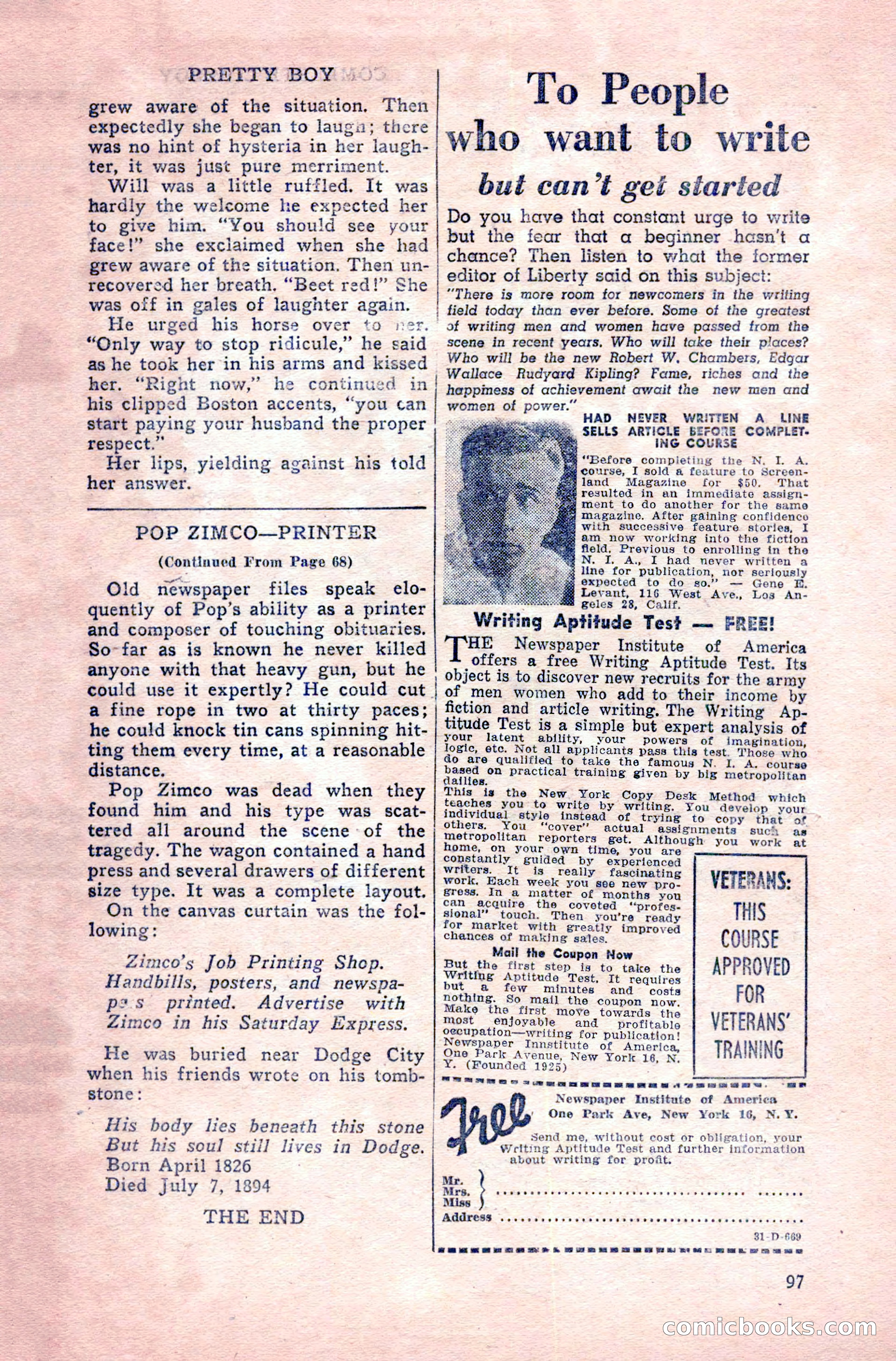 Complete Cowboy Novel Magazine — page 97 of 100