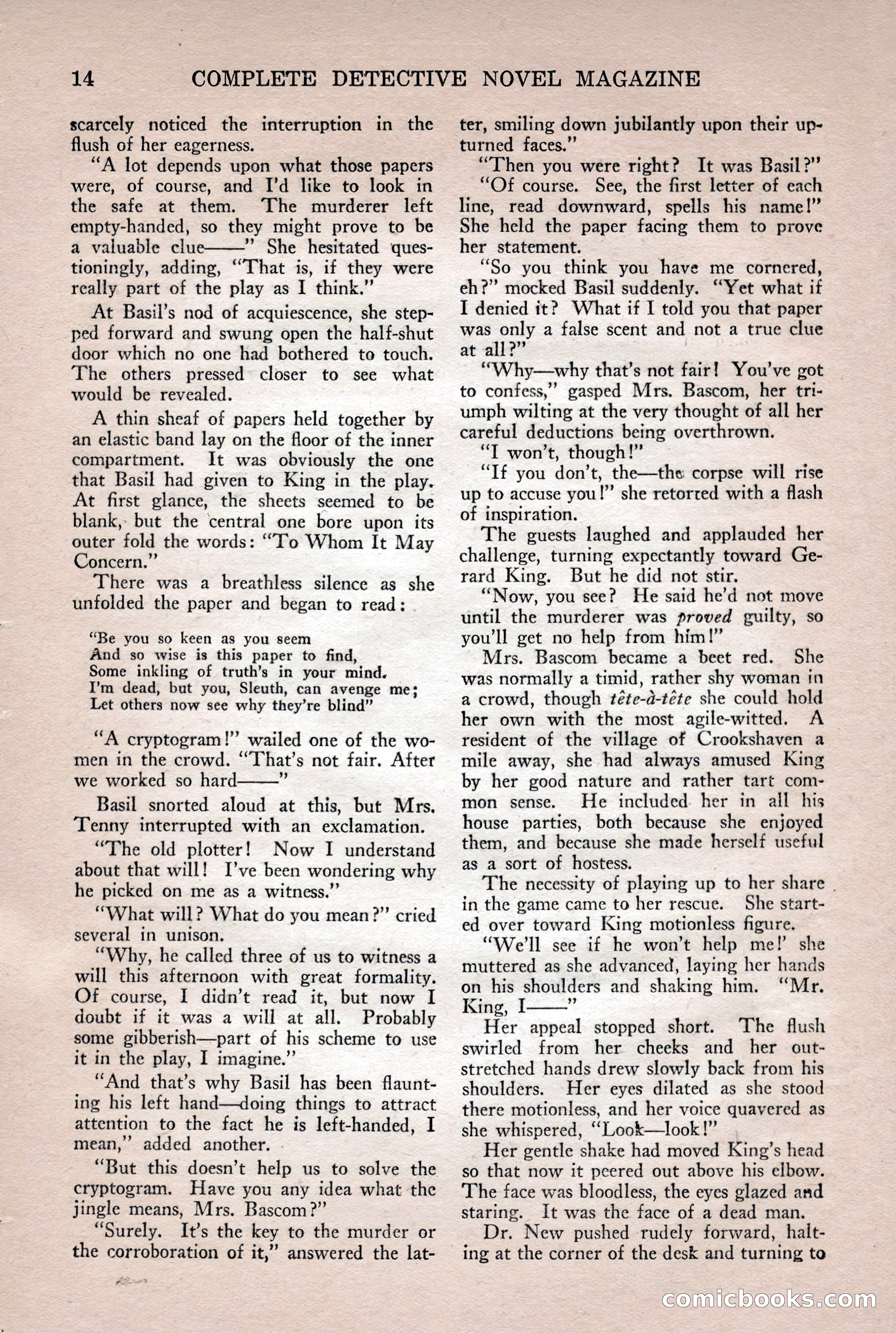 Complete Detective Novel Magazine — page 16 of 132