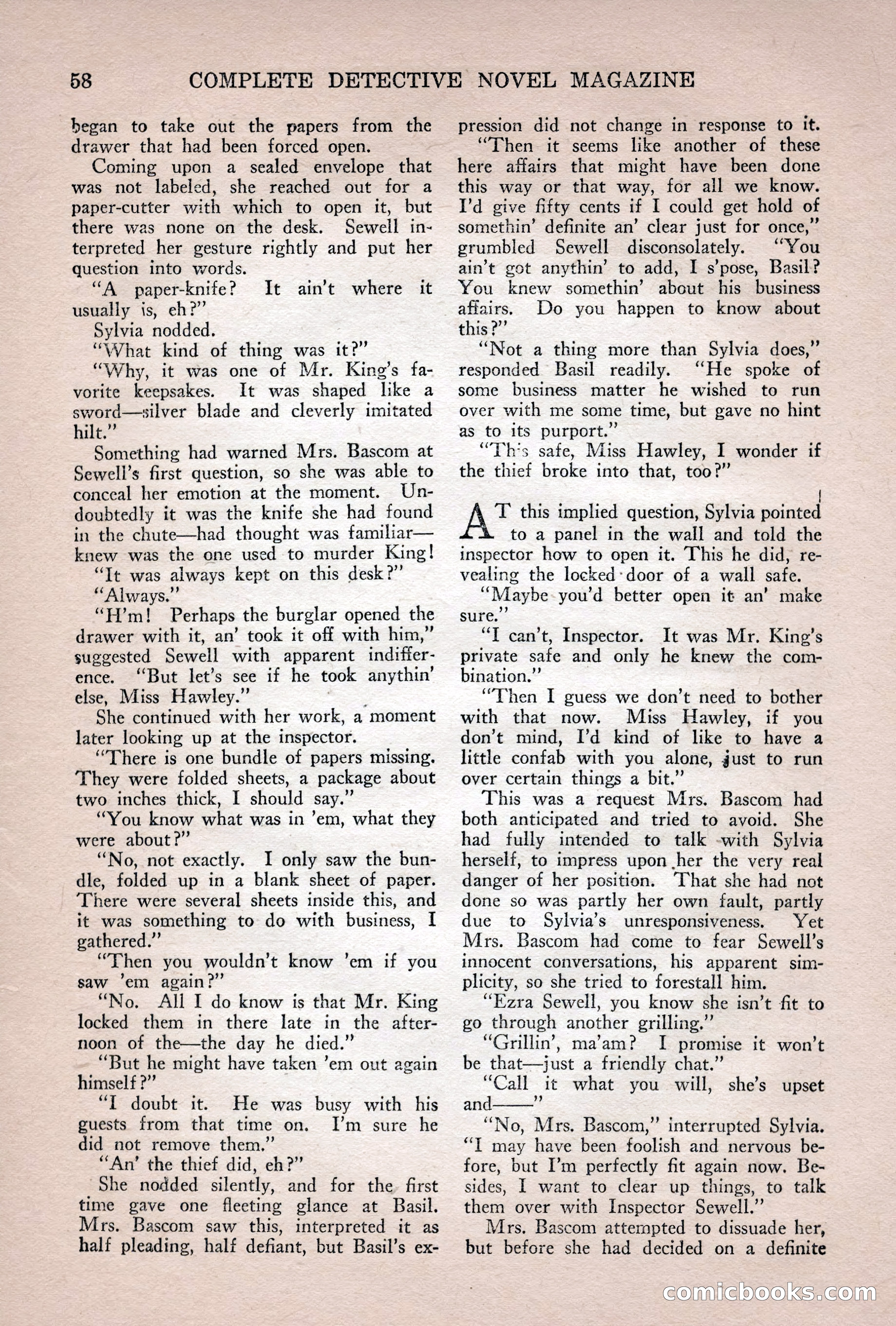 Complete Detective Novel Magazine — page 60 of 132