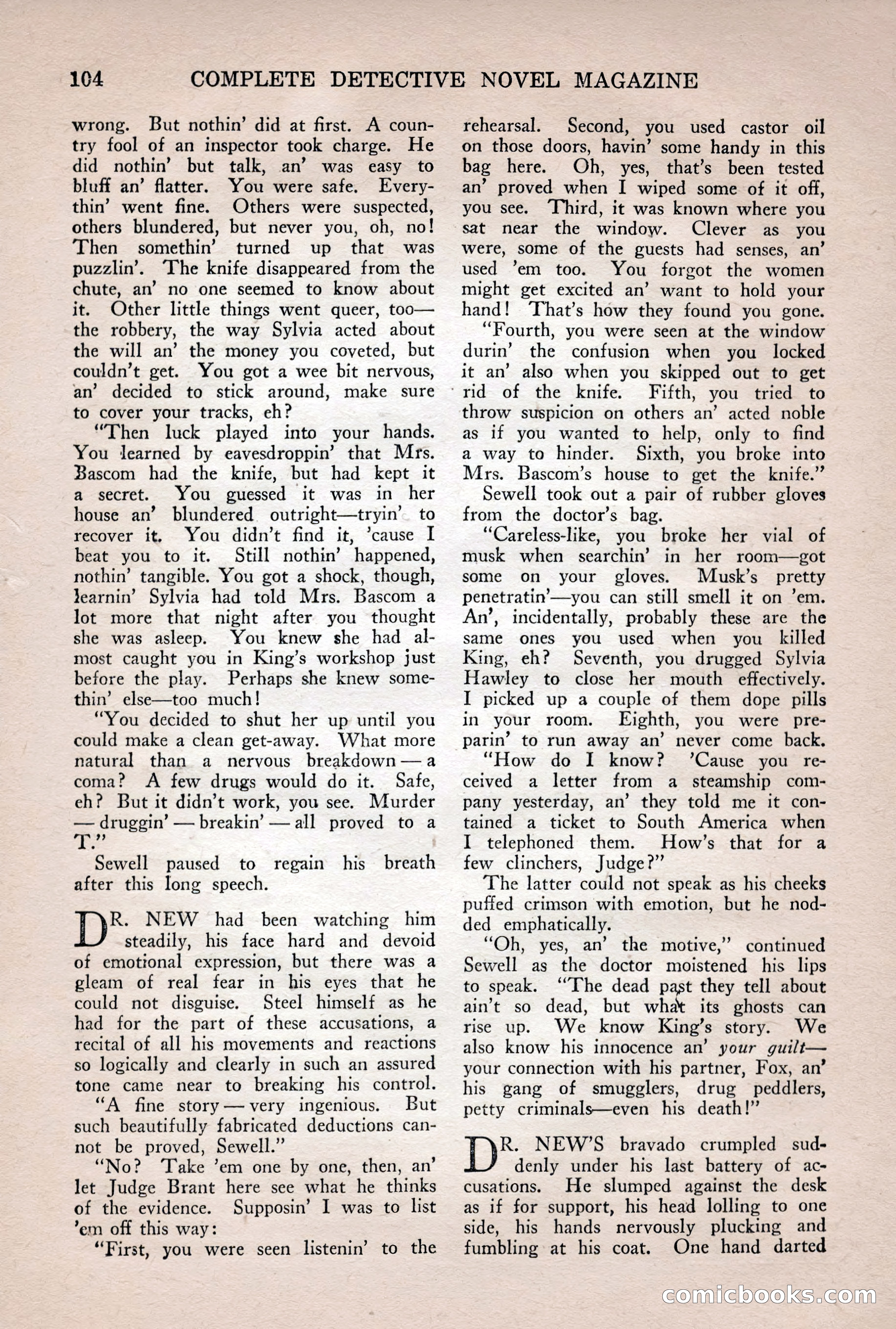 Complete Detective Novel Magazine — page 106 of 132
