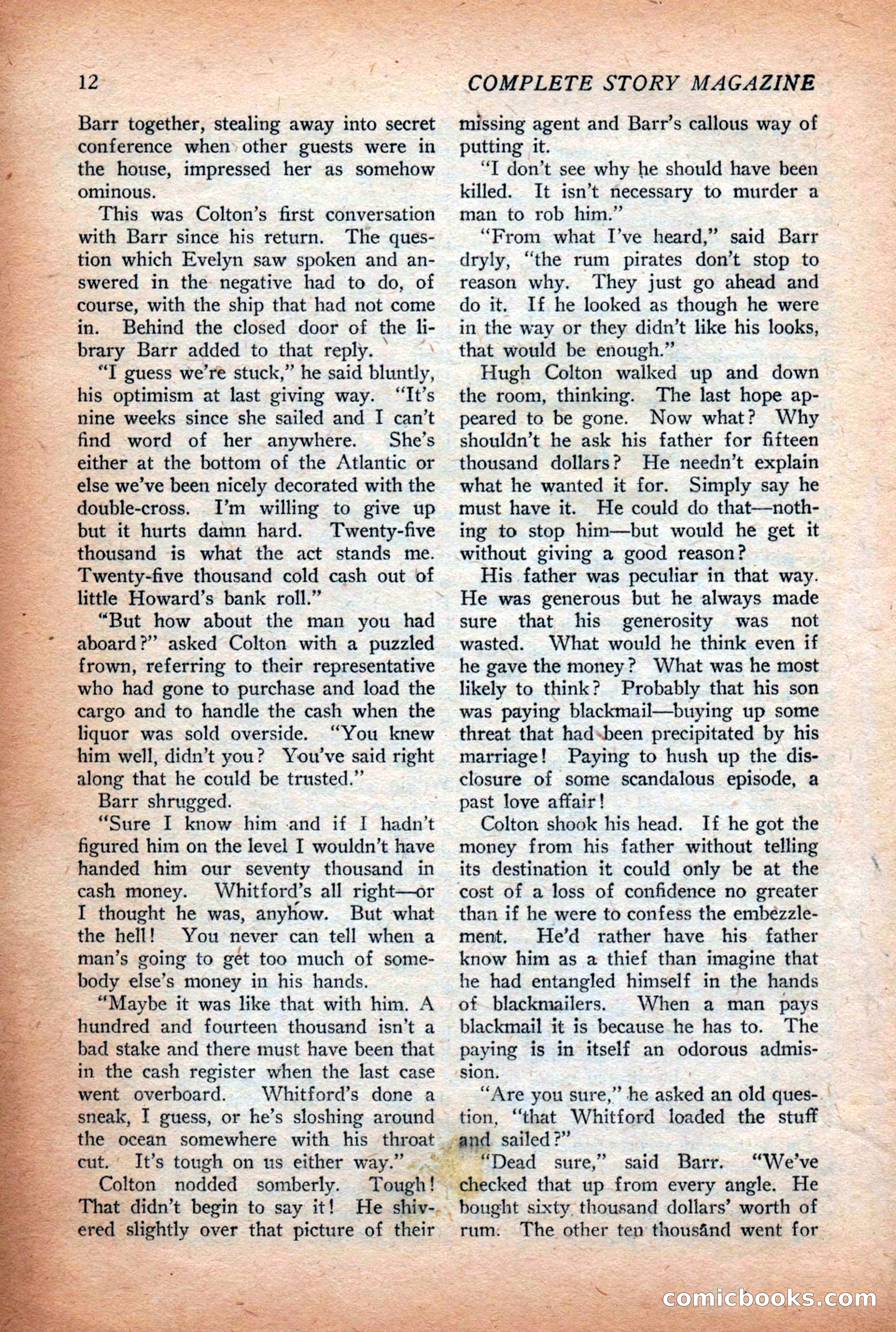Complete Story Magazine, Vol. 4, No. 2 — page 22 of 170