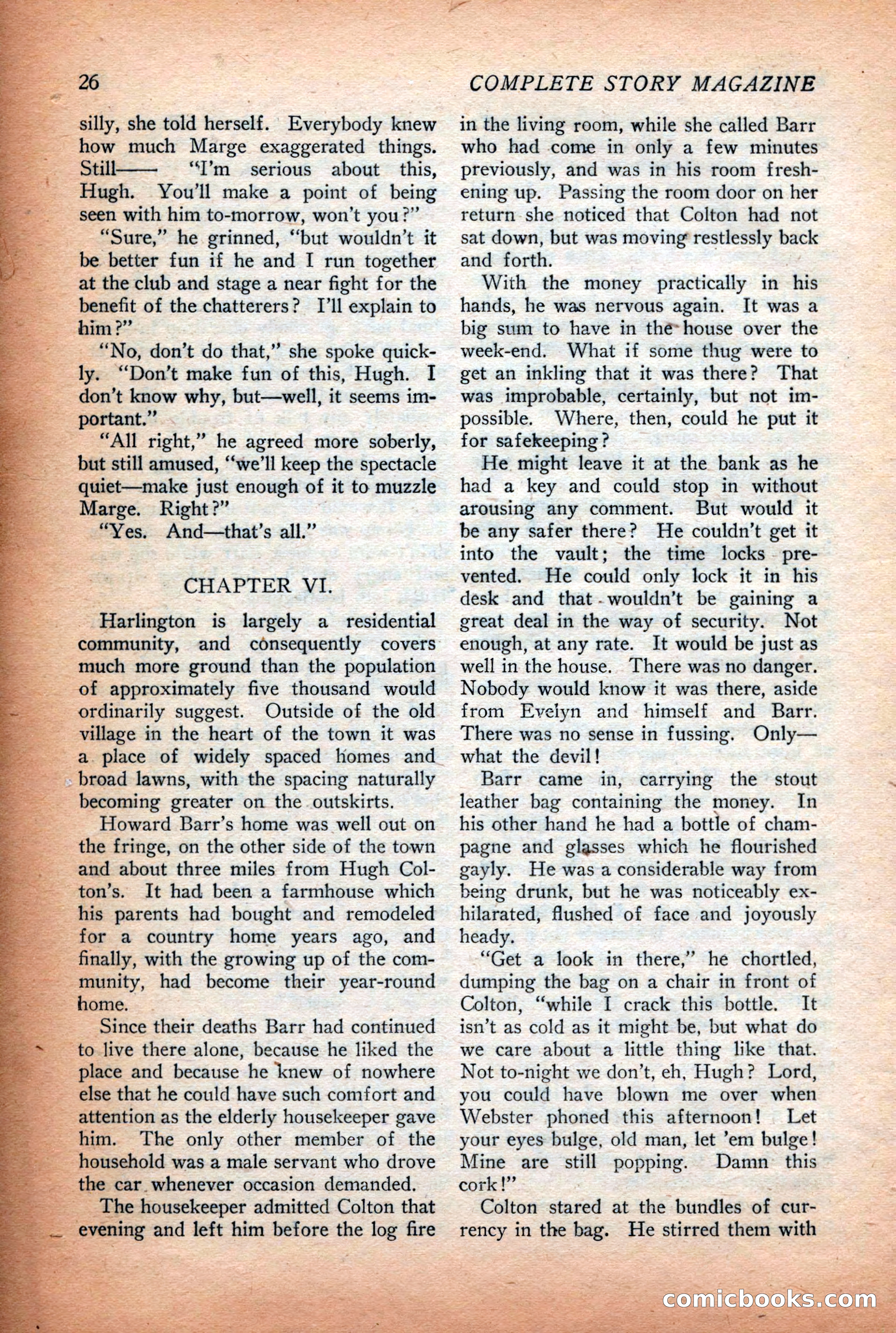 Complete Story Magazine, Vol. 4, No. 2 — page 36 of 170
