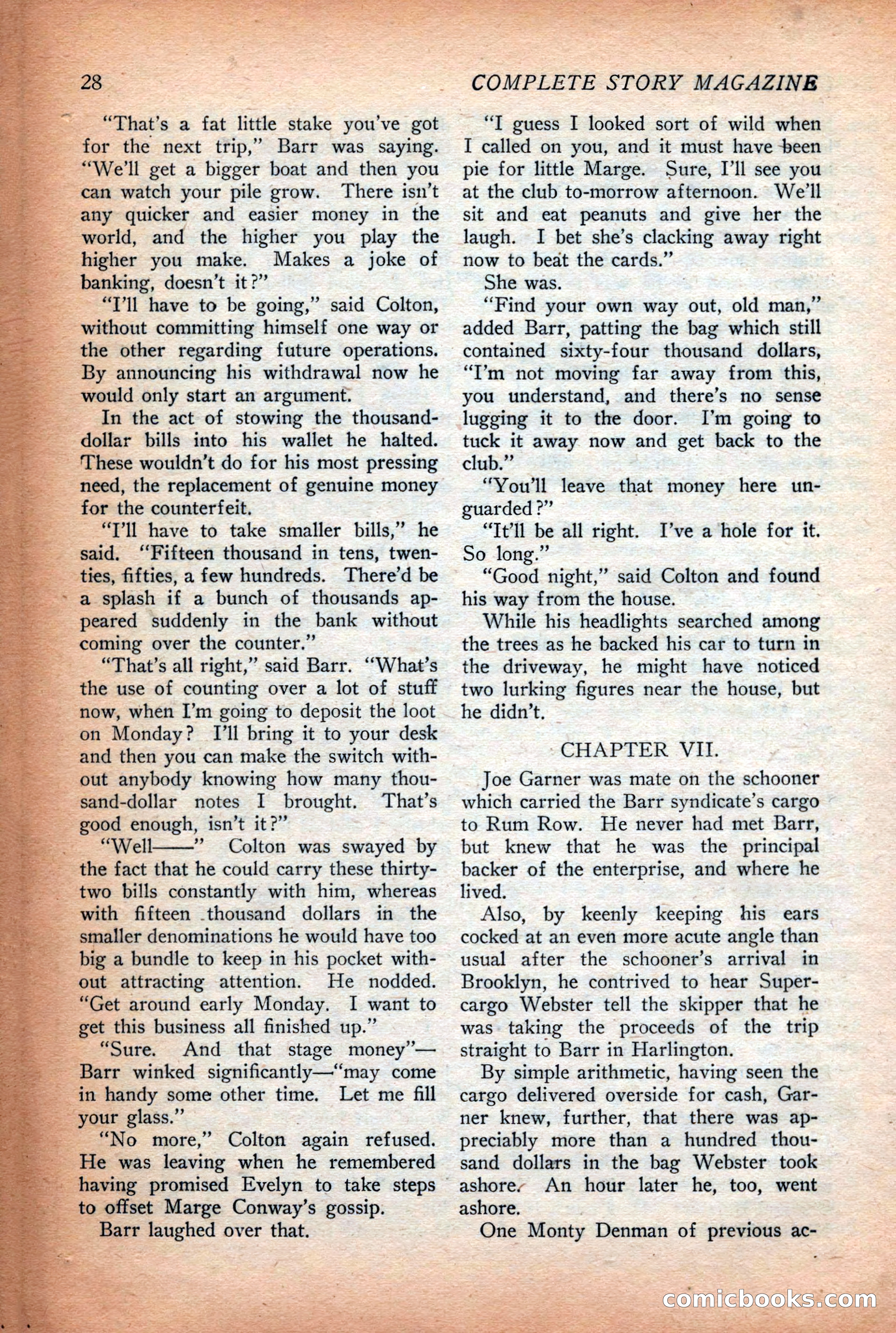 Complete Story Magazine, Vol. 4, No. 2 — page 38 of 170