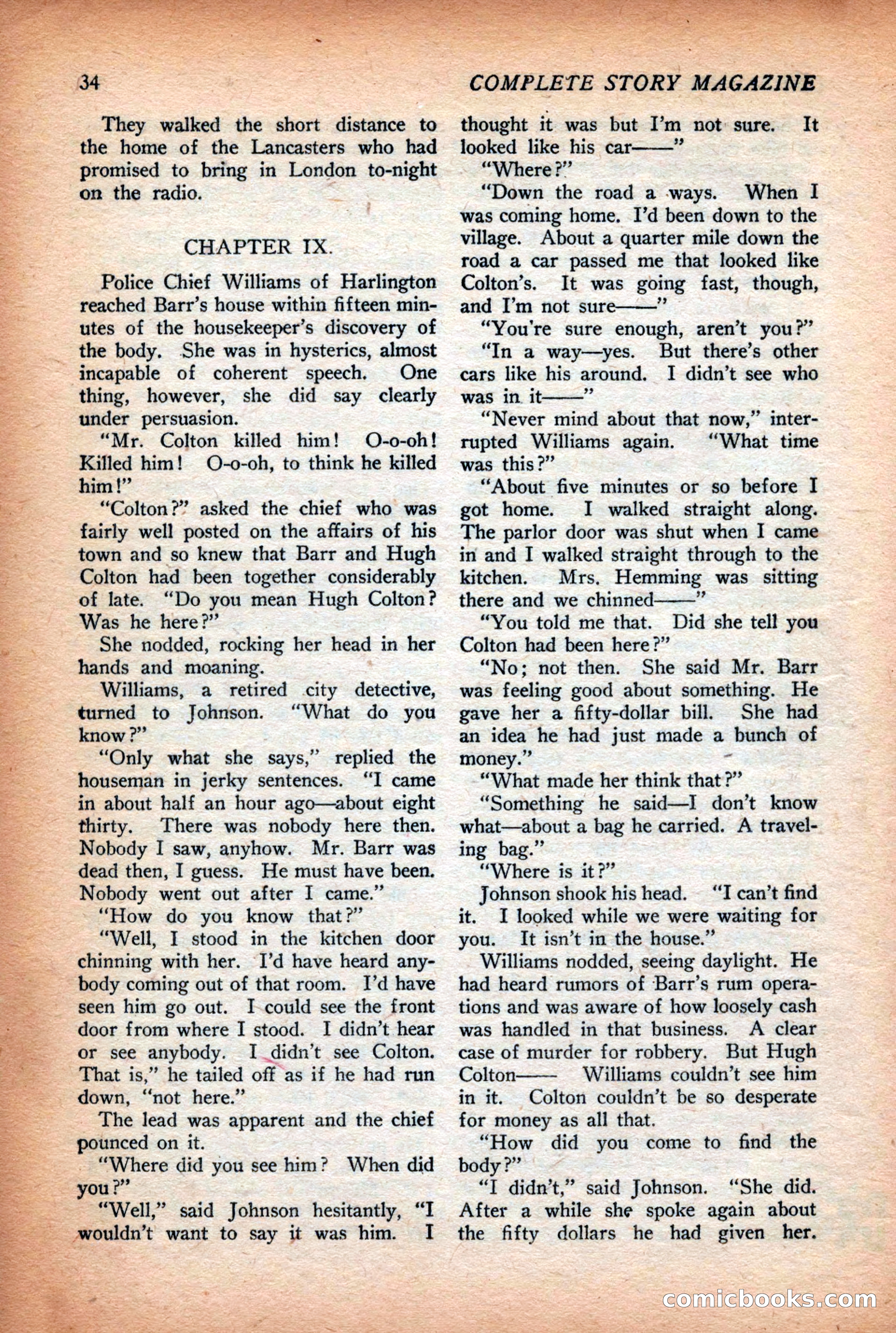 Complete Story Magazine, Vol. 4, No. 2 — page 44 of 170