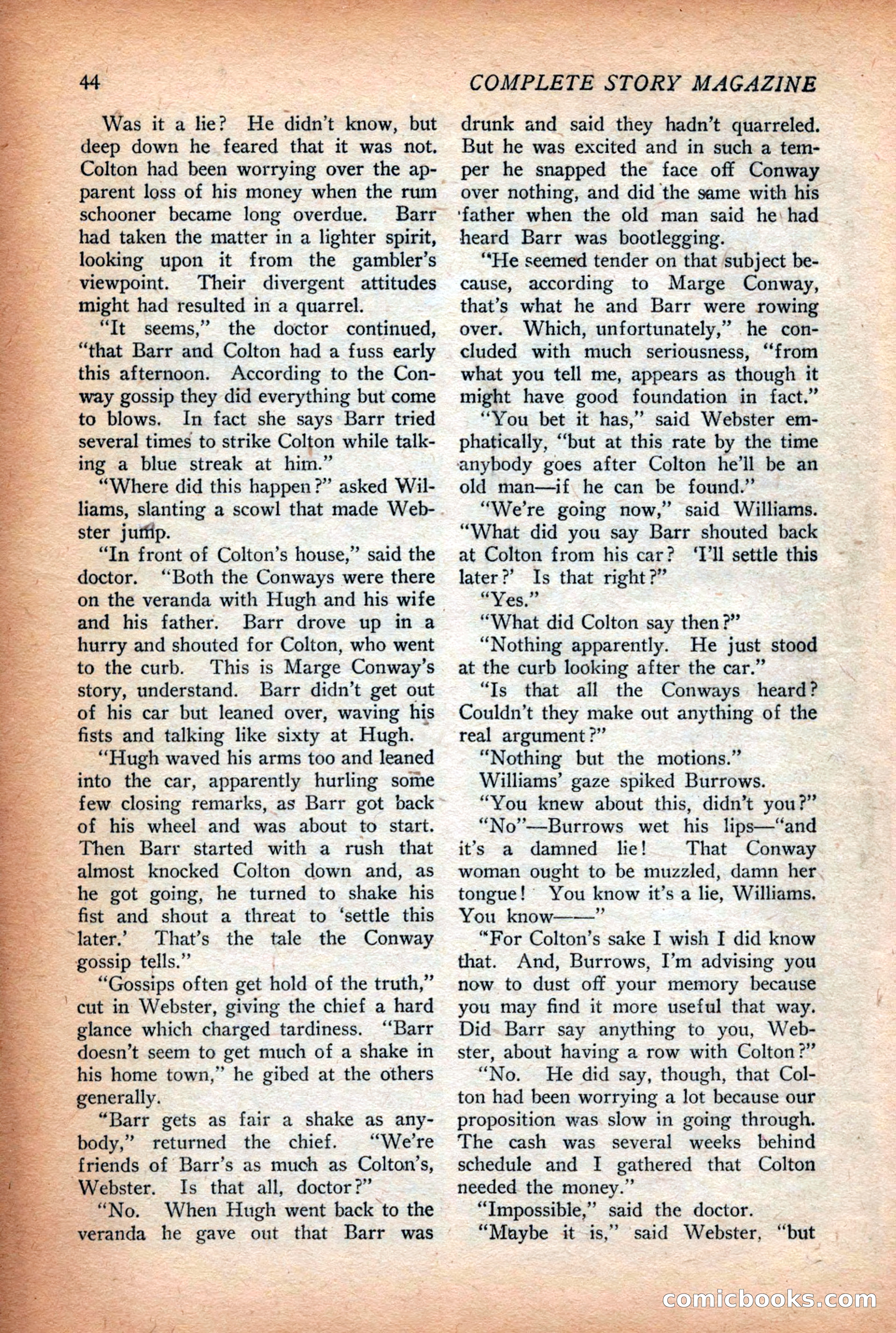 Complete Story Magazine, Vol. 4, No. 2 — page 54 of 170