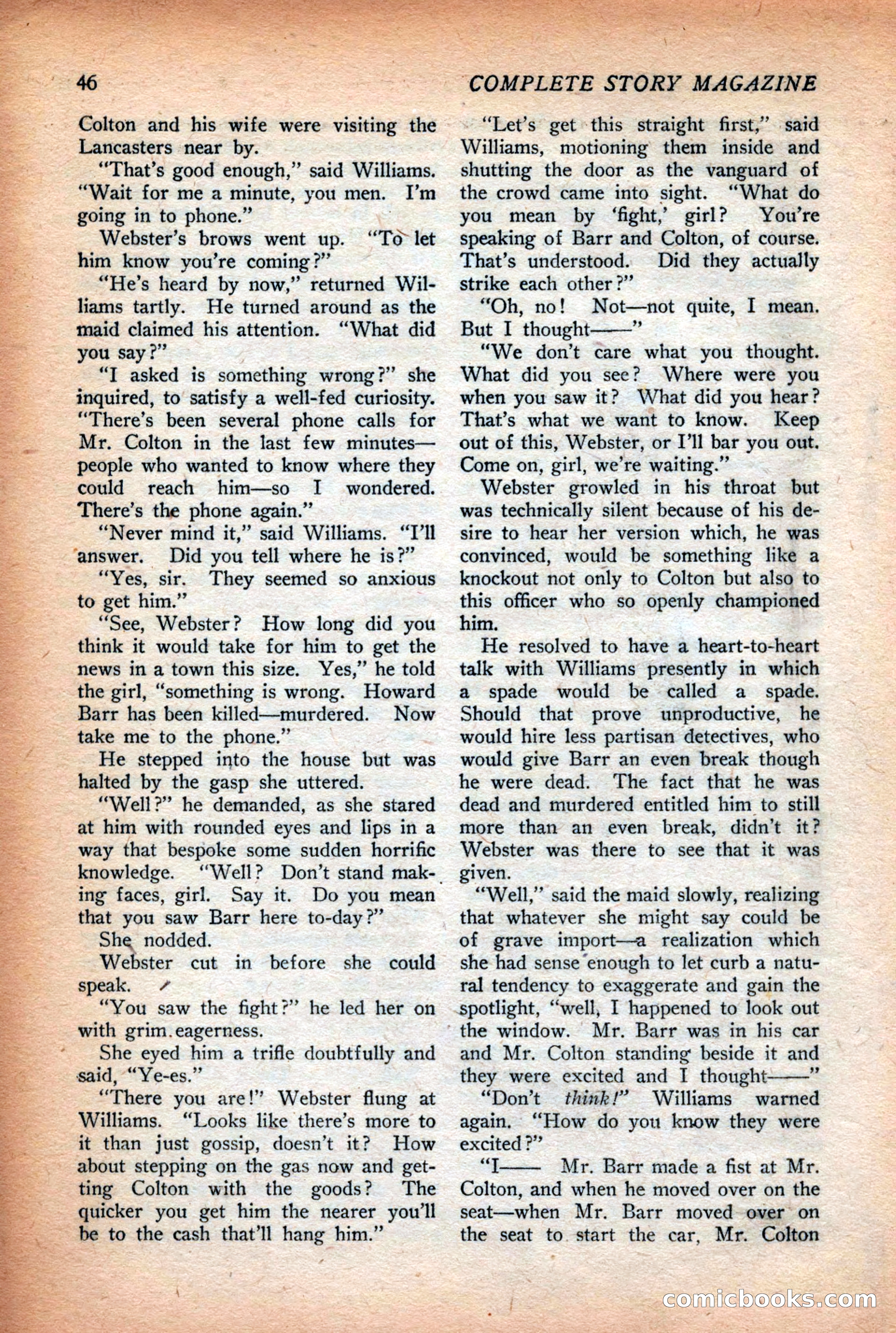 Complete Story Magazine, Vol. 4, No. 2 — page 56 of 170