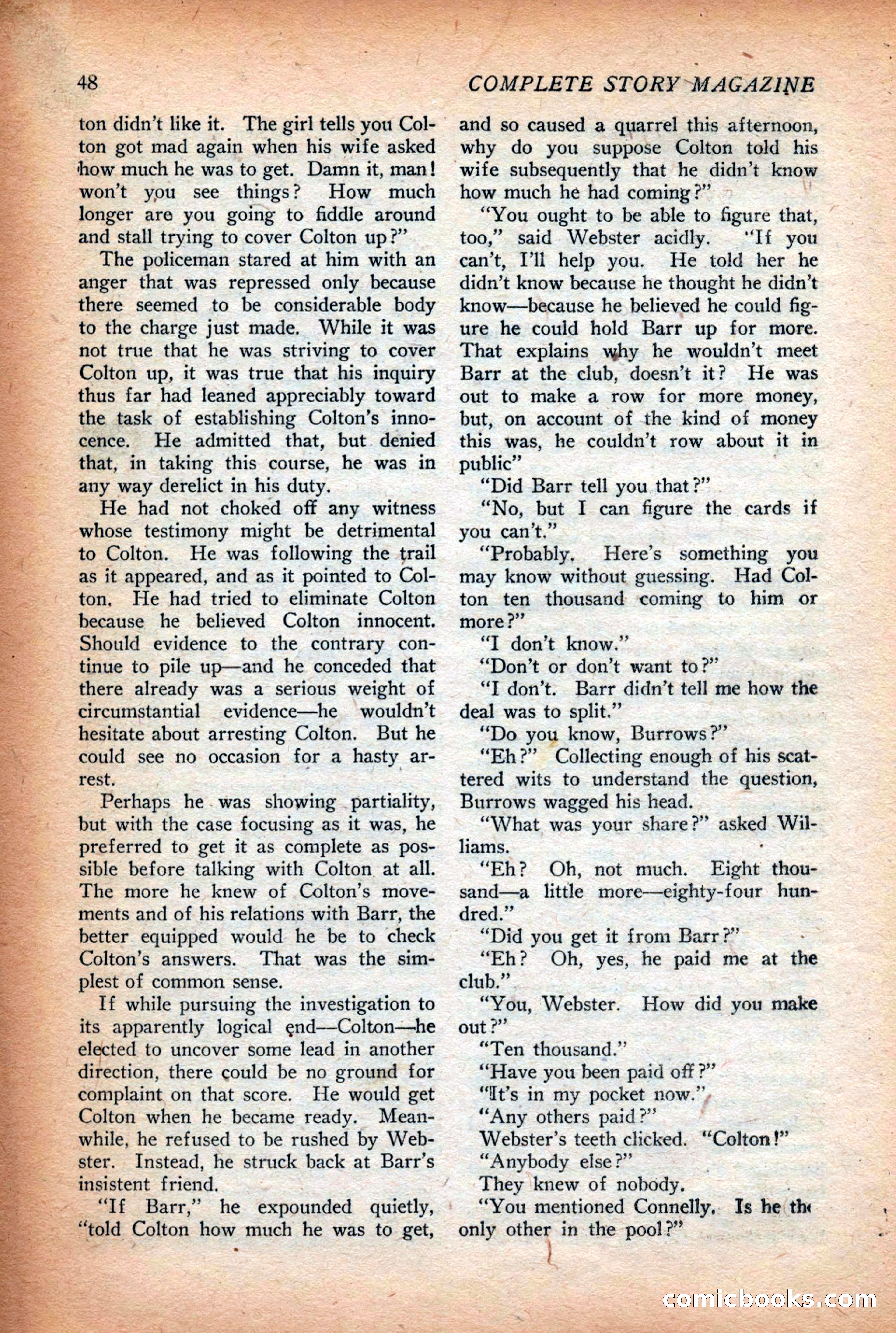 Complete Story Magazine, Vol. 4, No. 2 — page 58 of 170